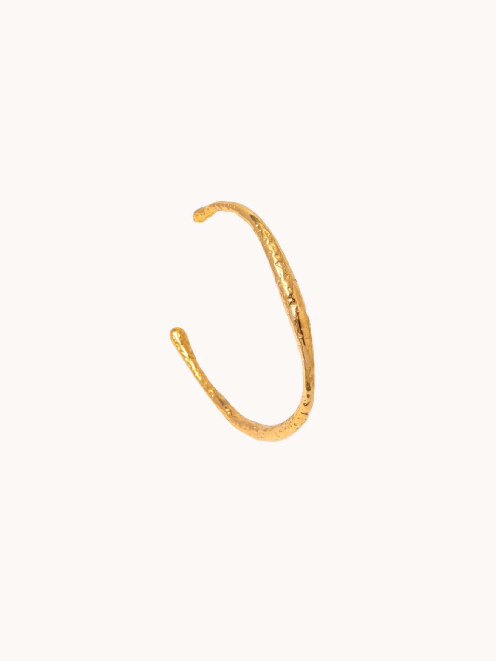 Irregular Textured Golden Bracelet - Kuri Jewelry