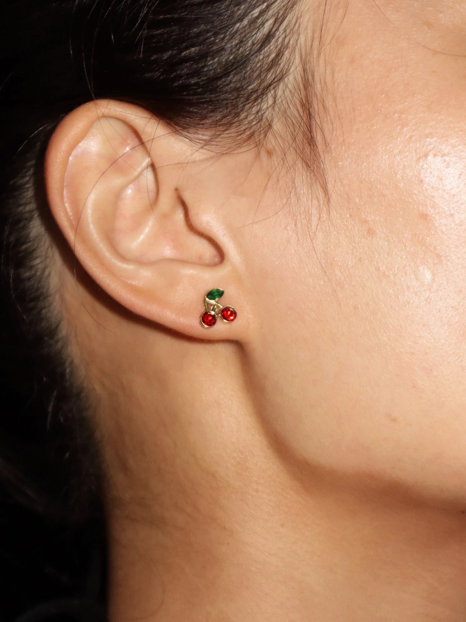 Petit Cherry Earrings - - Kuri Jewelry