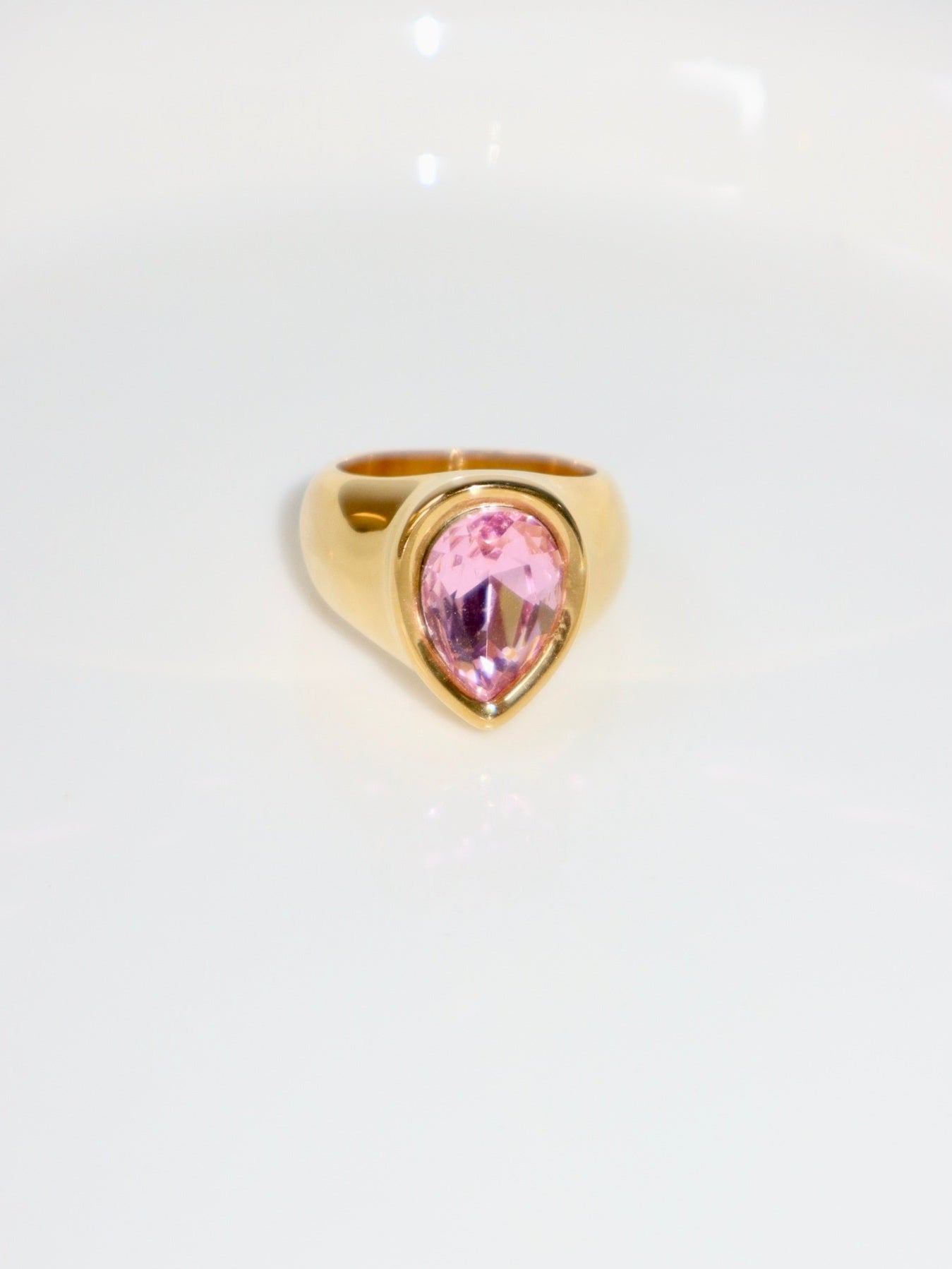 Pink Waterdrop Ring - Kuri Jewelry