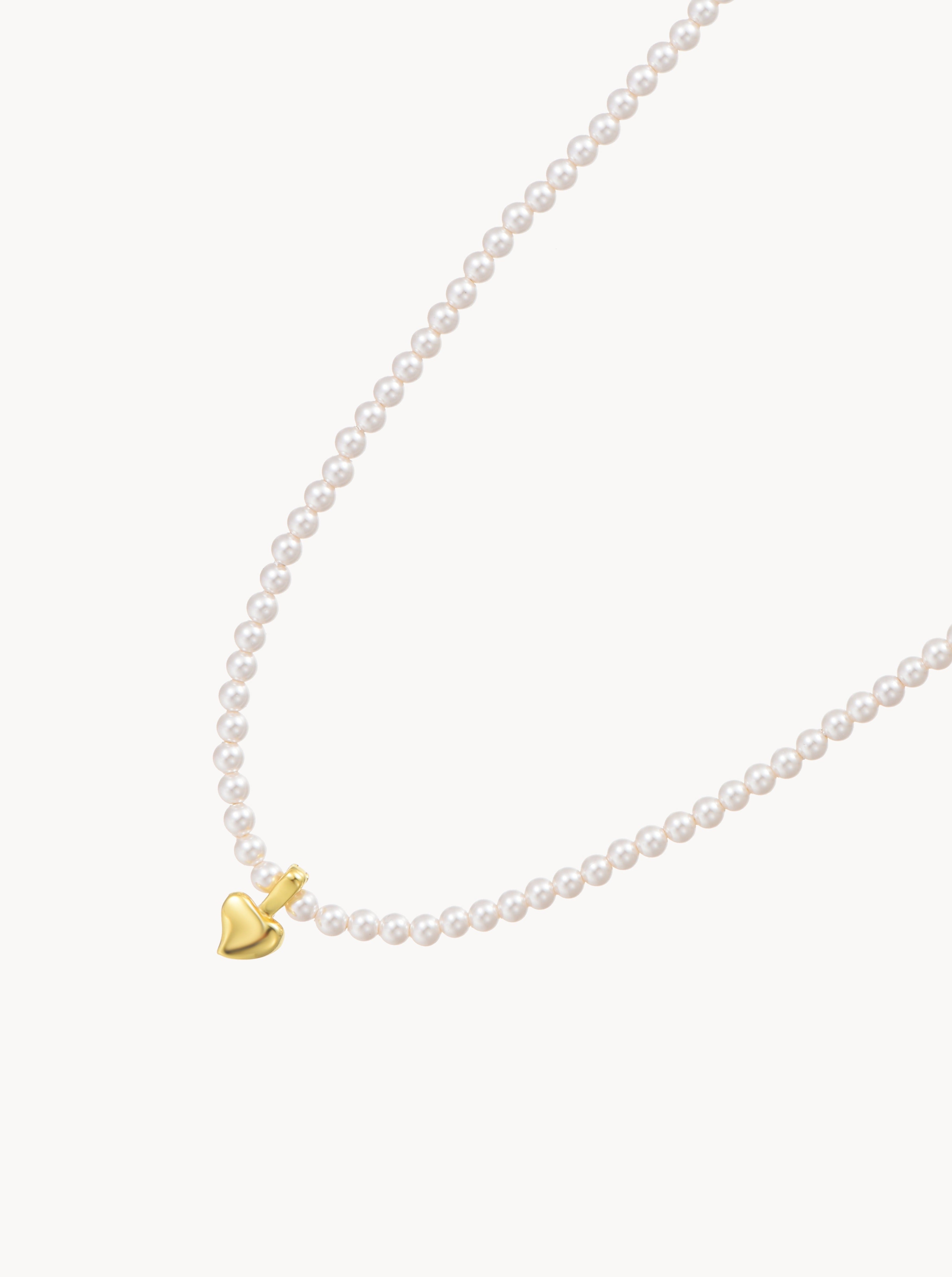 Alicia Heart Pearl Necklace - Kuri Jewelry