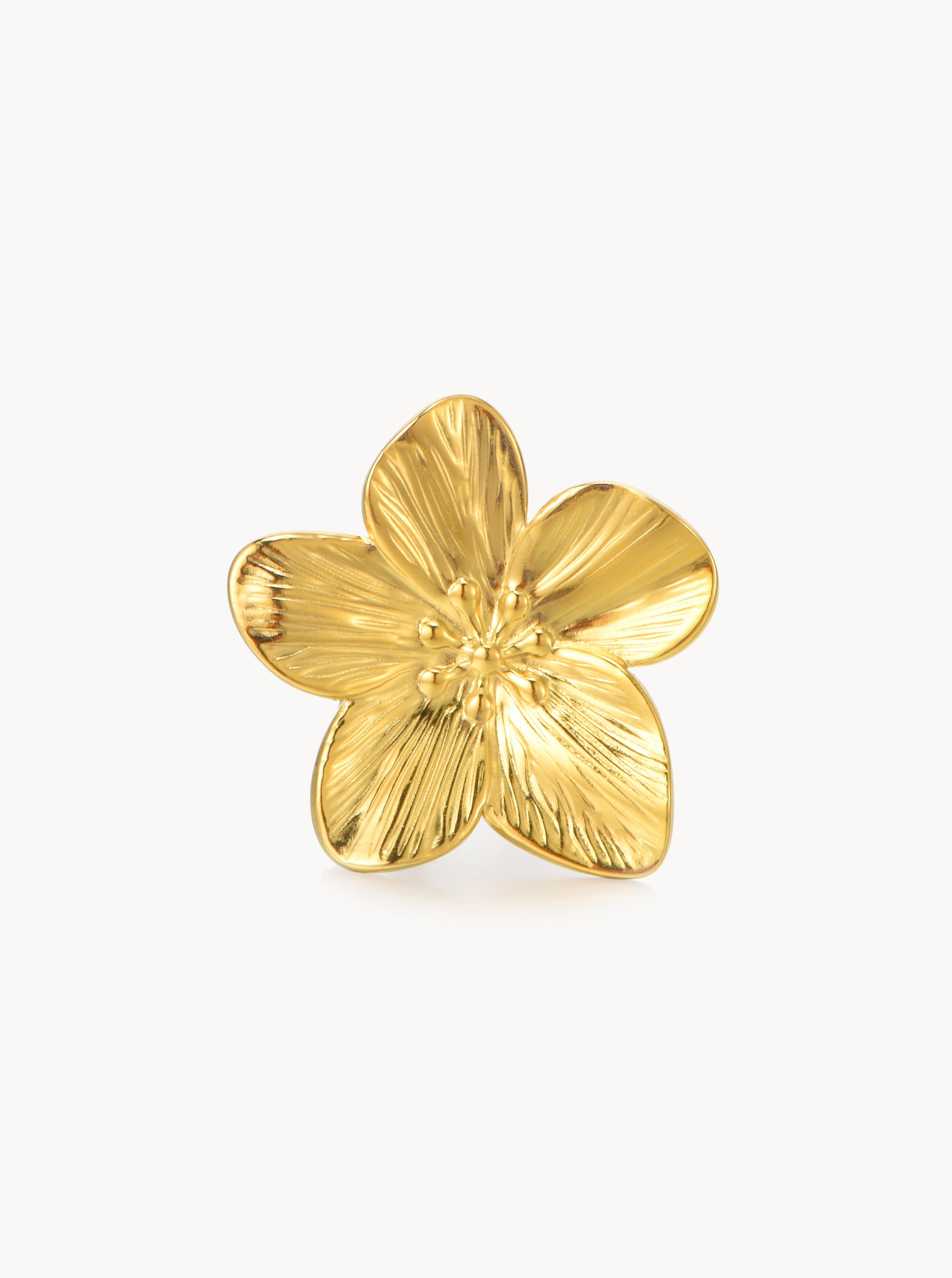 Riley Golden Flower Ring - Kuri Jewelry