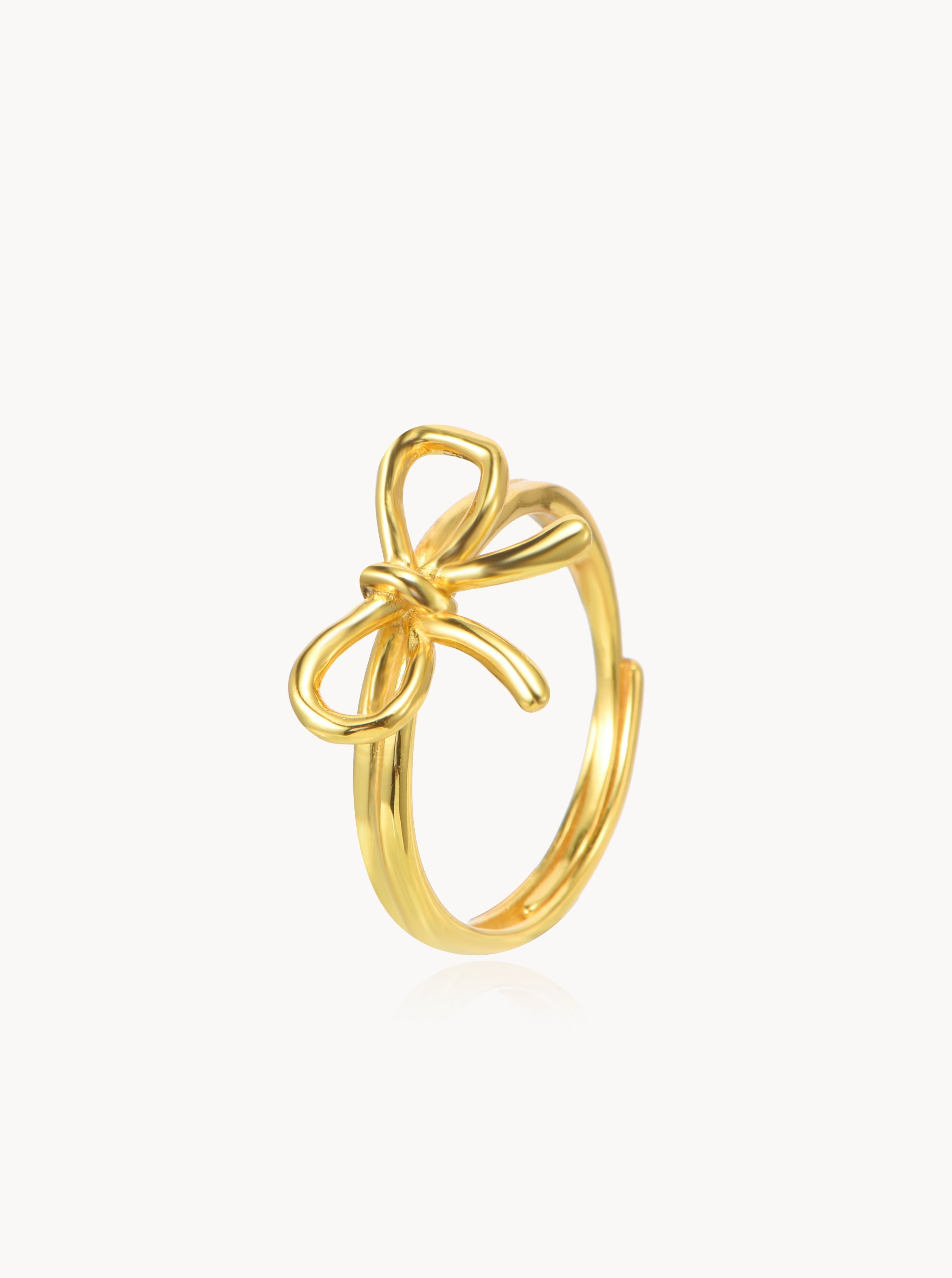 Charlotte Golden Ribbon Ring - Kuri Jewelry