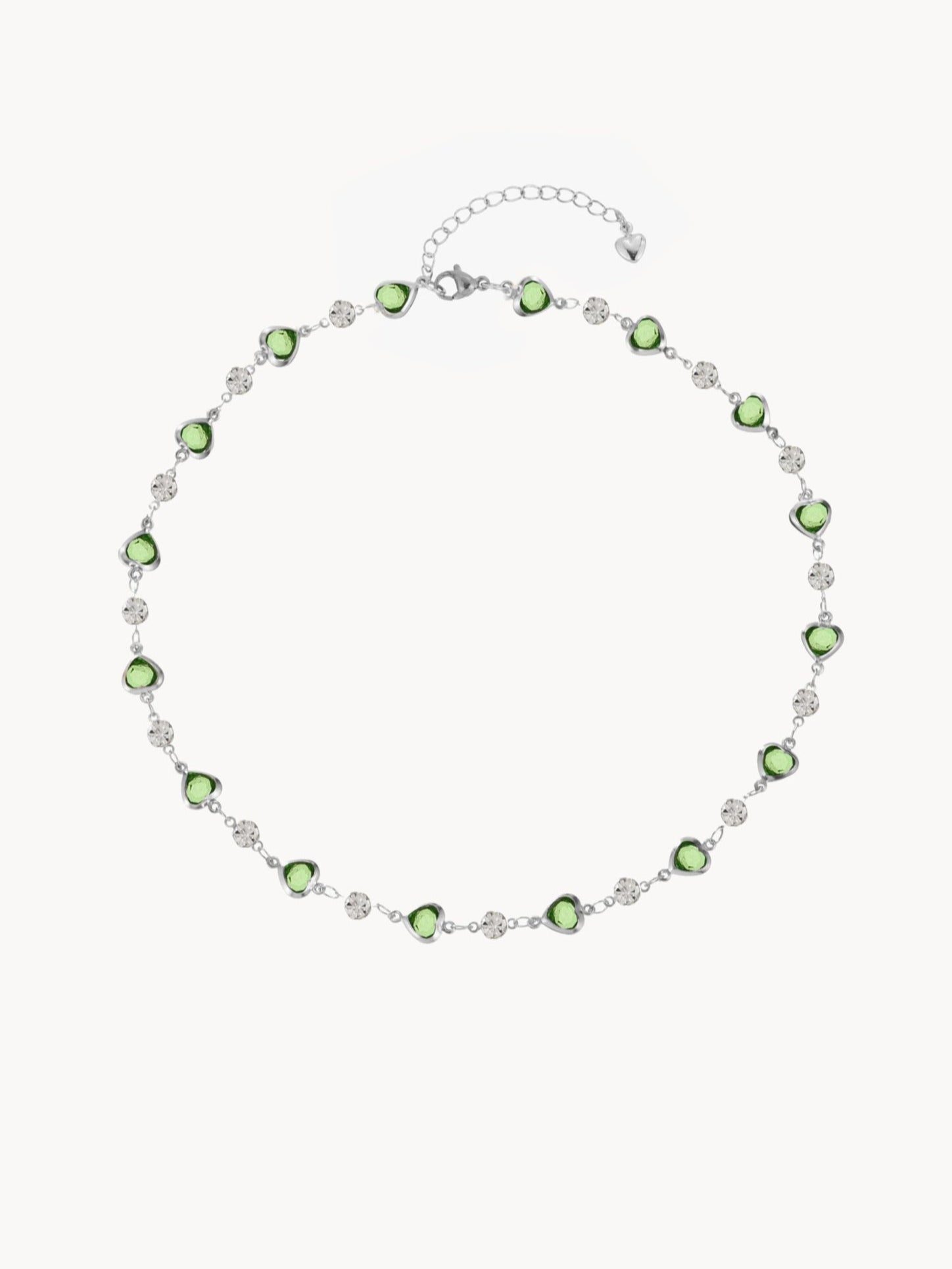 Margaret Green Hearts Chain Necklace
- Kuri Jewelry
