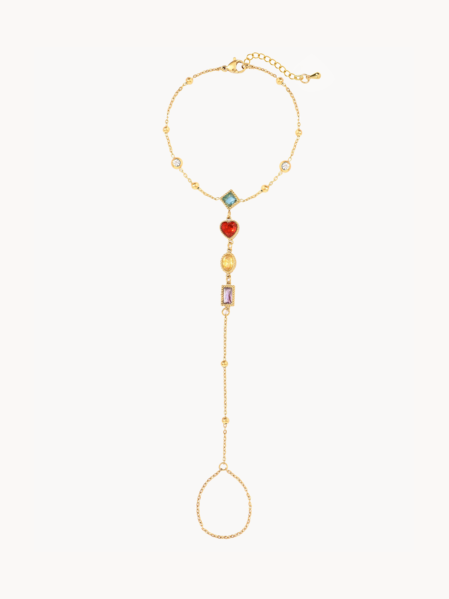 Rainbow Hand Chain Bracelet