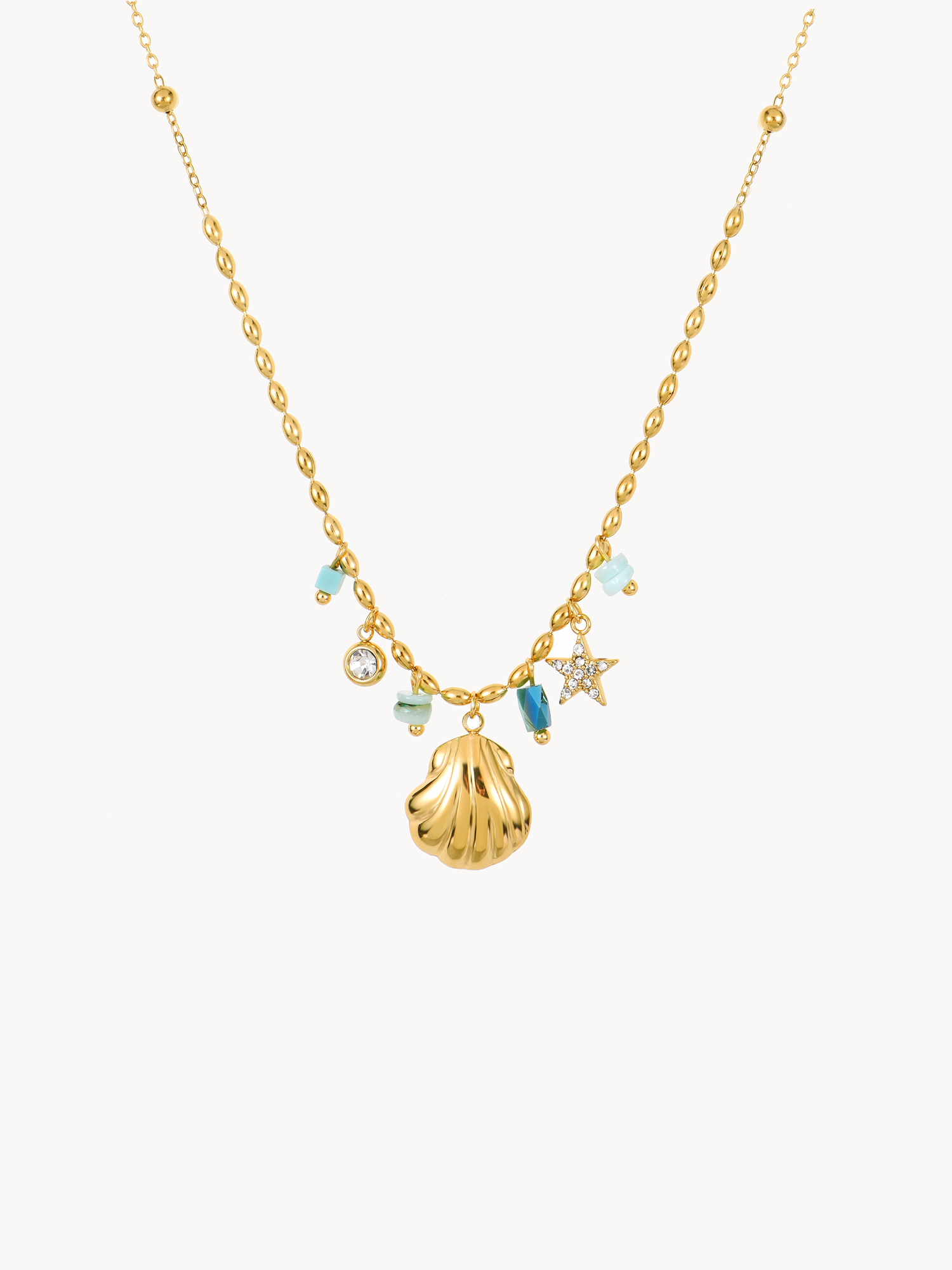 Sea Shell & Celestial Charm Necklace