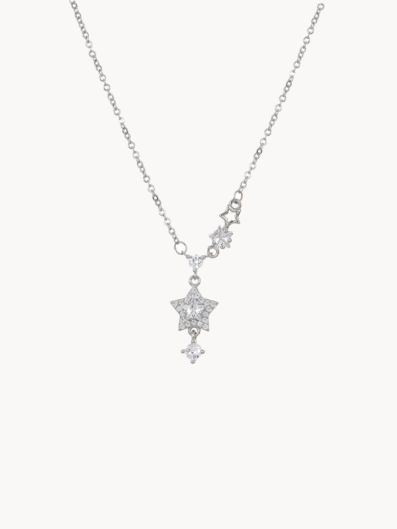 Sparkling Silver Star Necklace