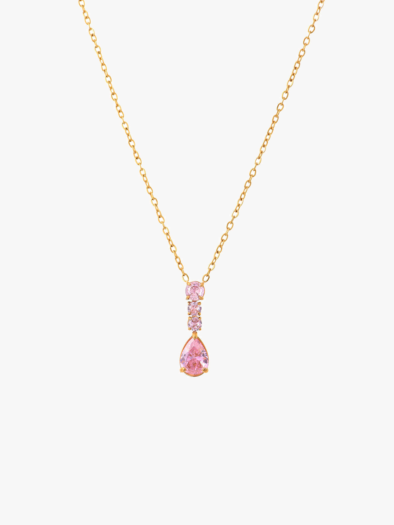 Teresa Pink Waterdrop Necklace