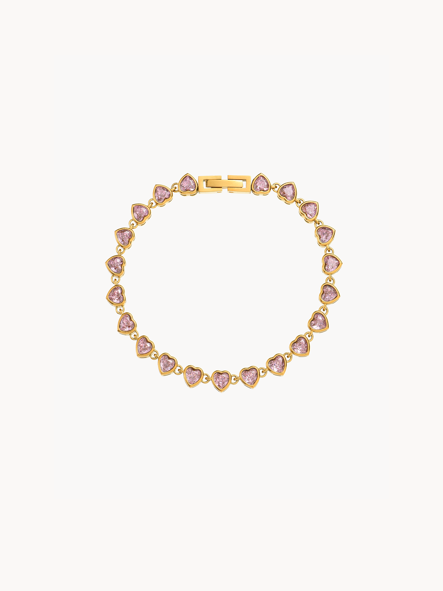 Tracy Pink Hearts Bracelet