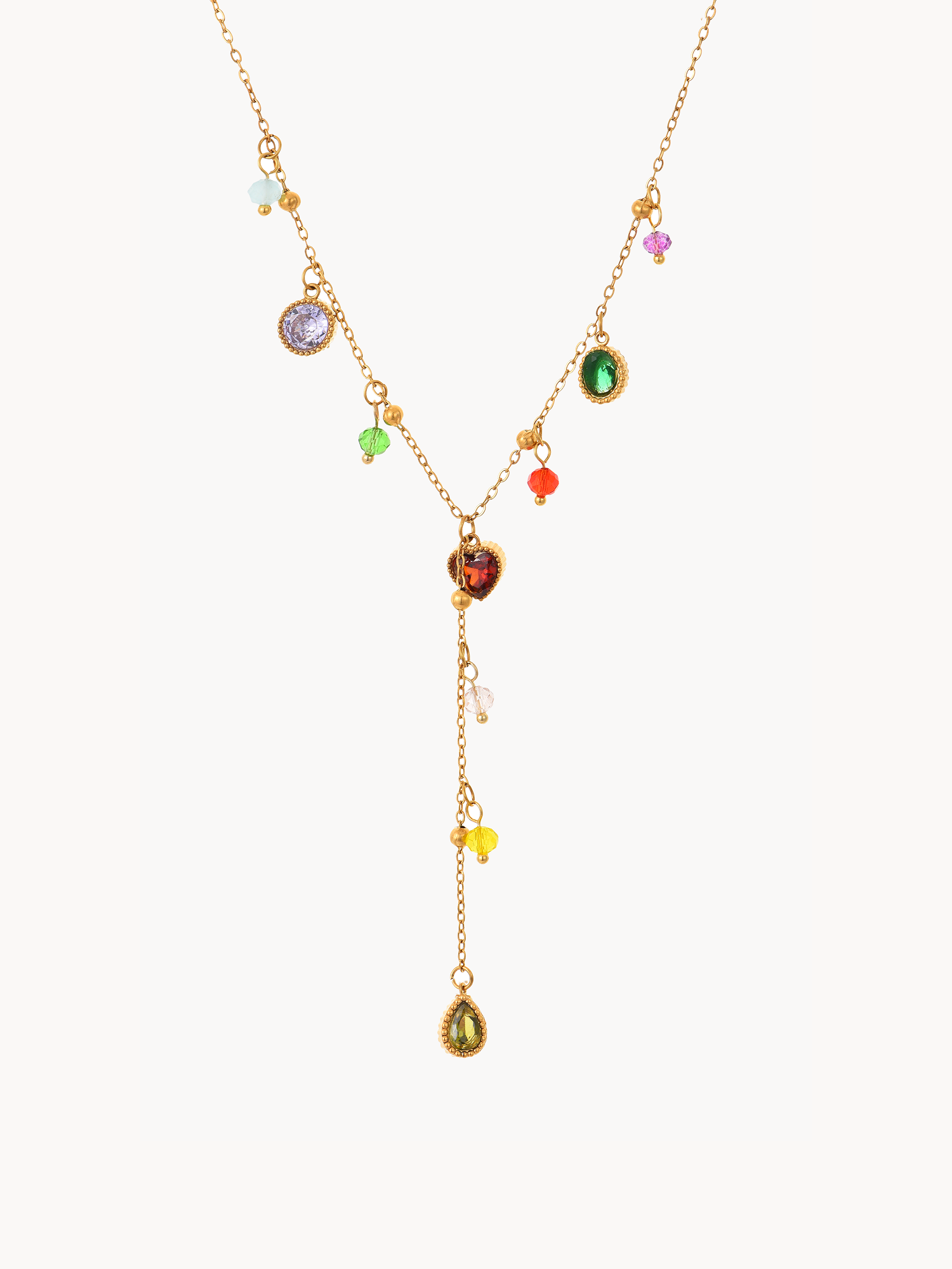 Trista Rainbow Lariat Necklace