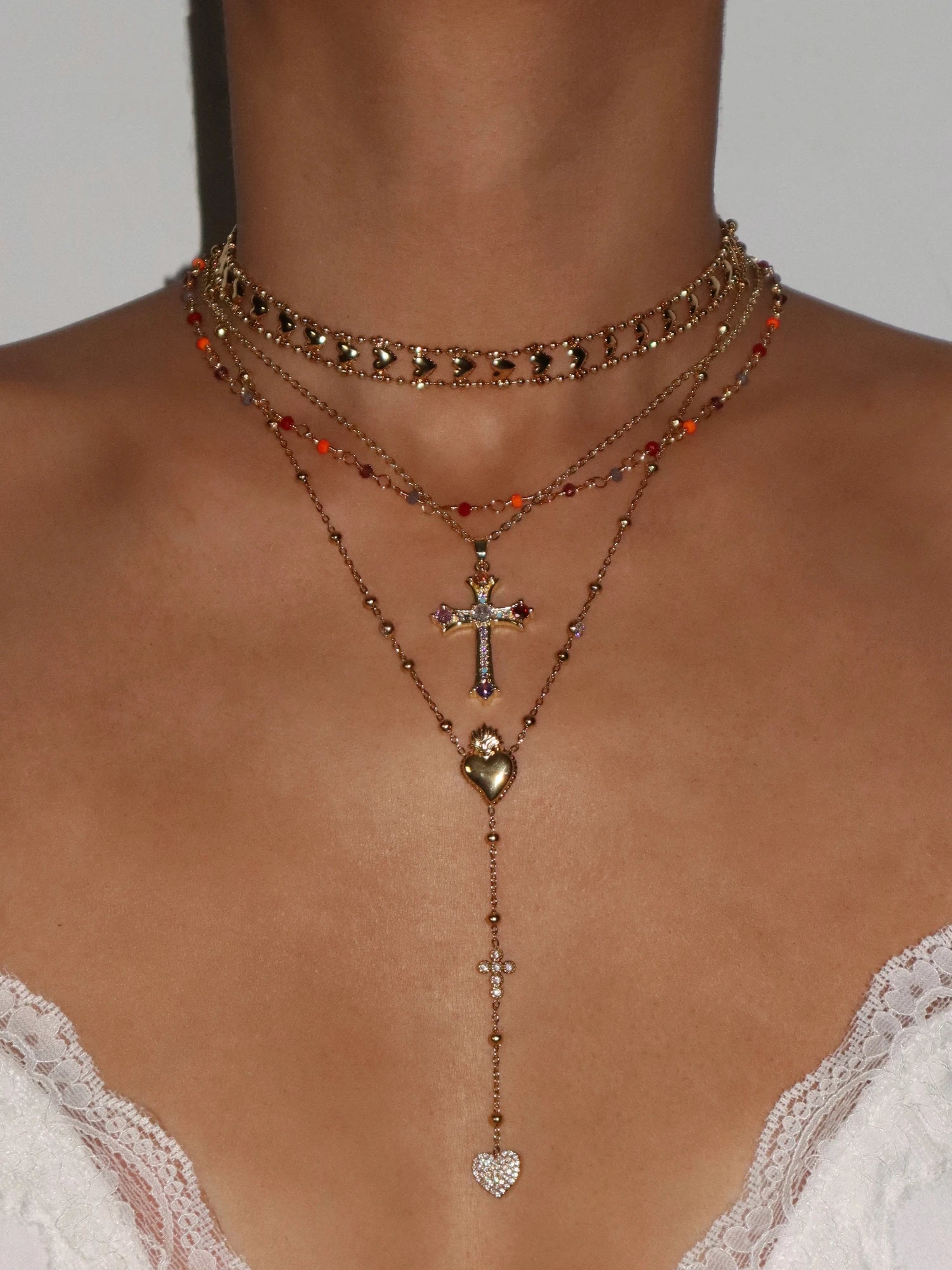 Alma Hearts Choker Necklace - Kuri Jewelry