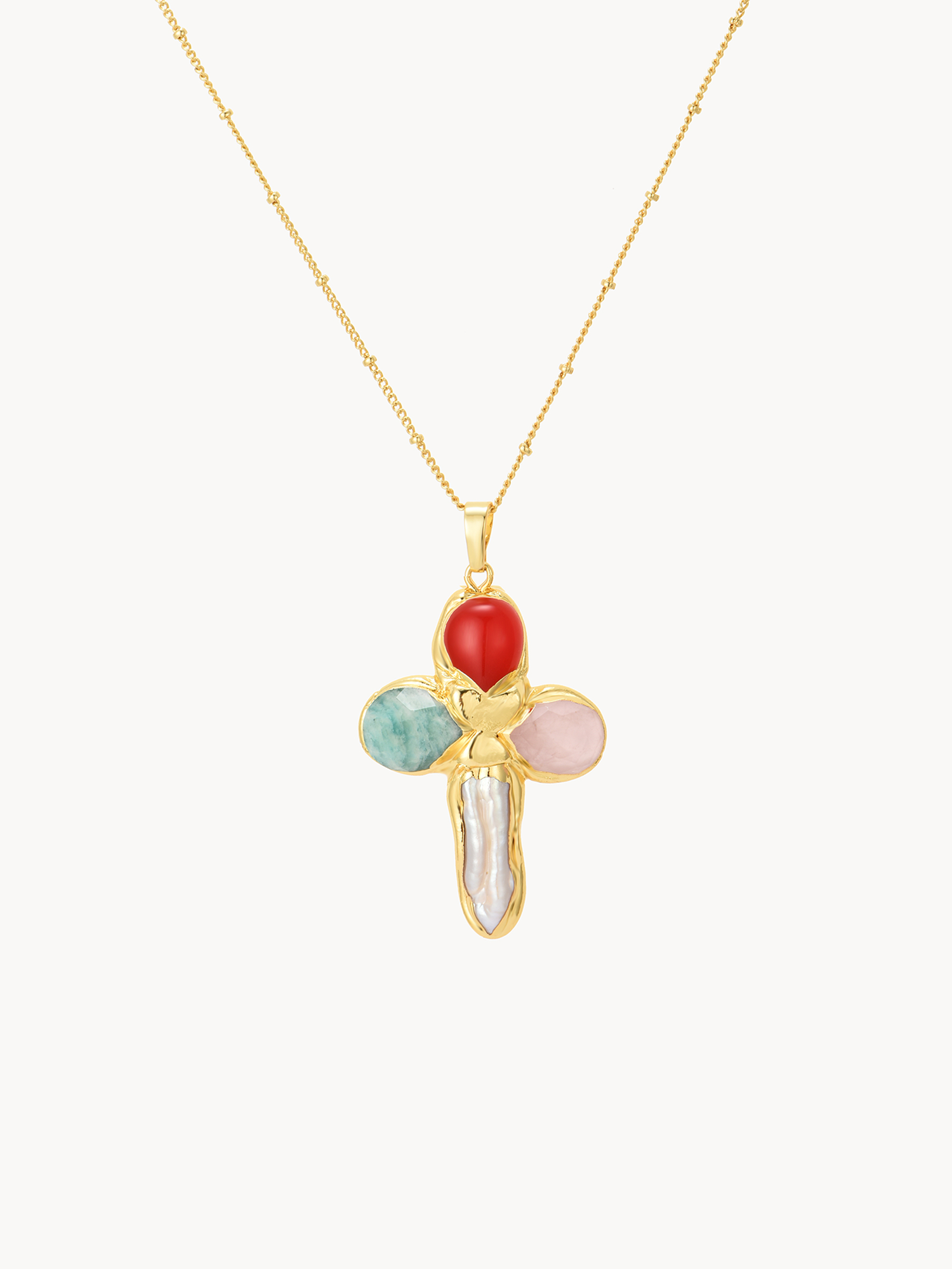 Dolores Colored Cross Necklace