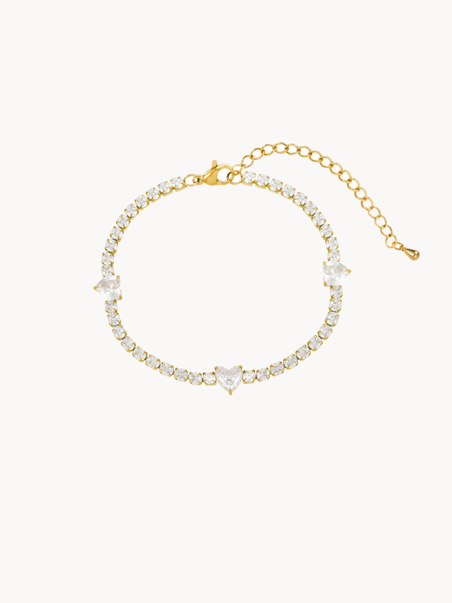 Heart Tennis Bracelet - Kuri Jewelry