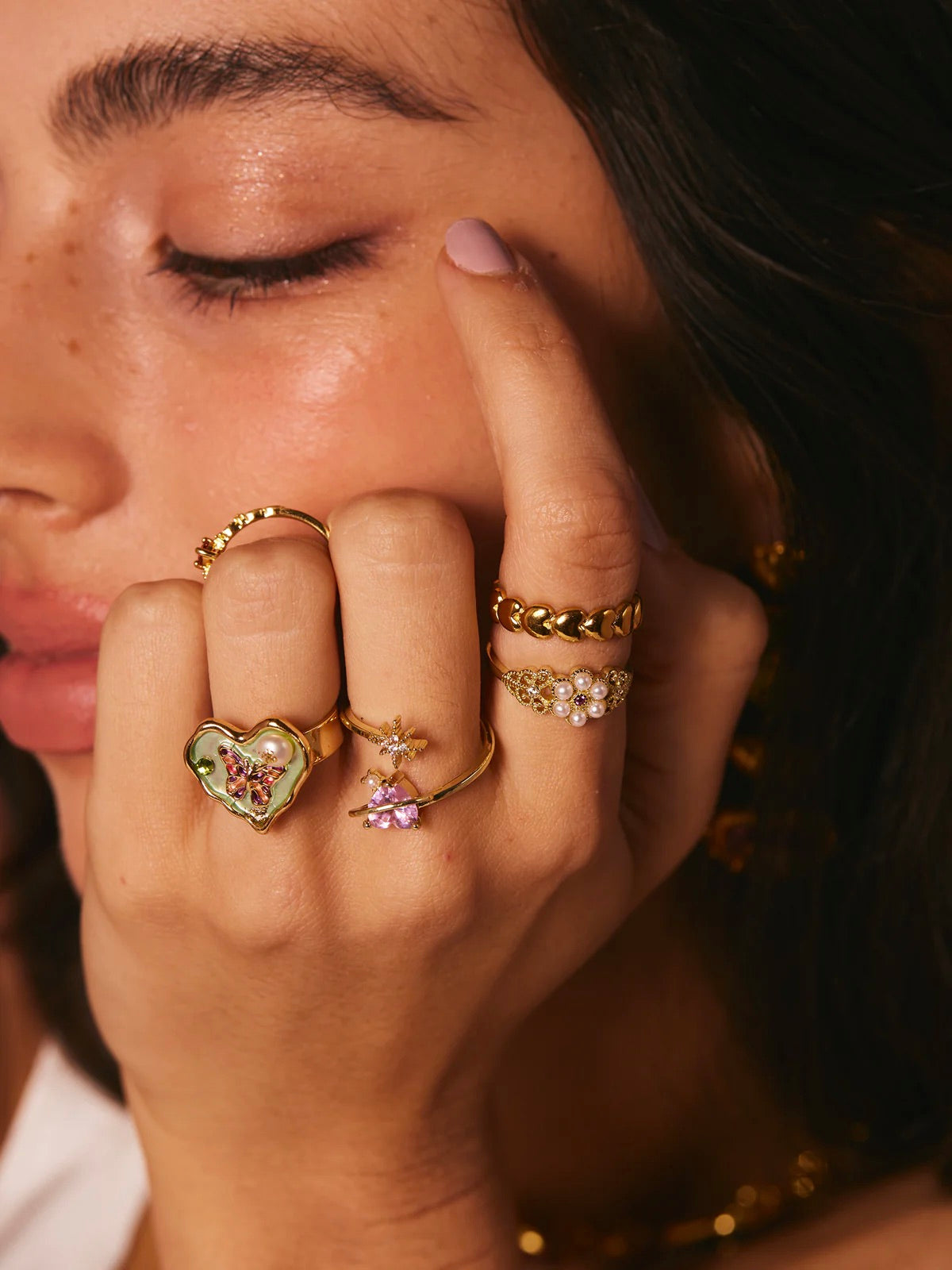 Griselda Butterfly Heart Ring