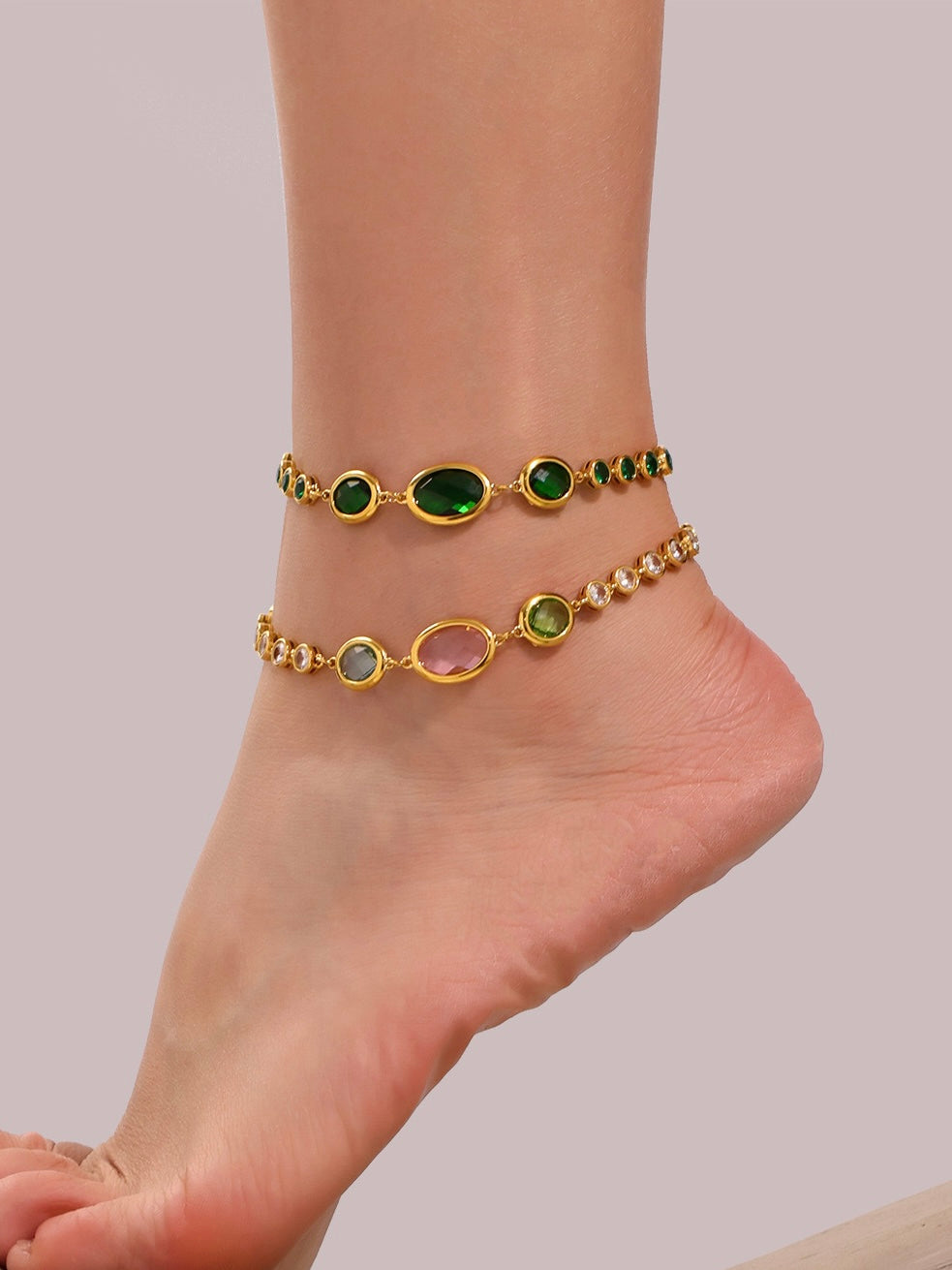 Lainey Glass Stone Bracelet - Kuri Jewelry