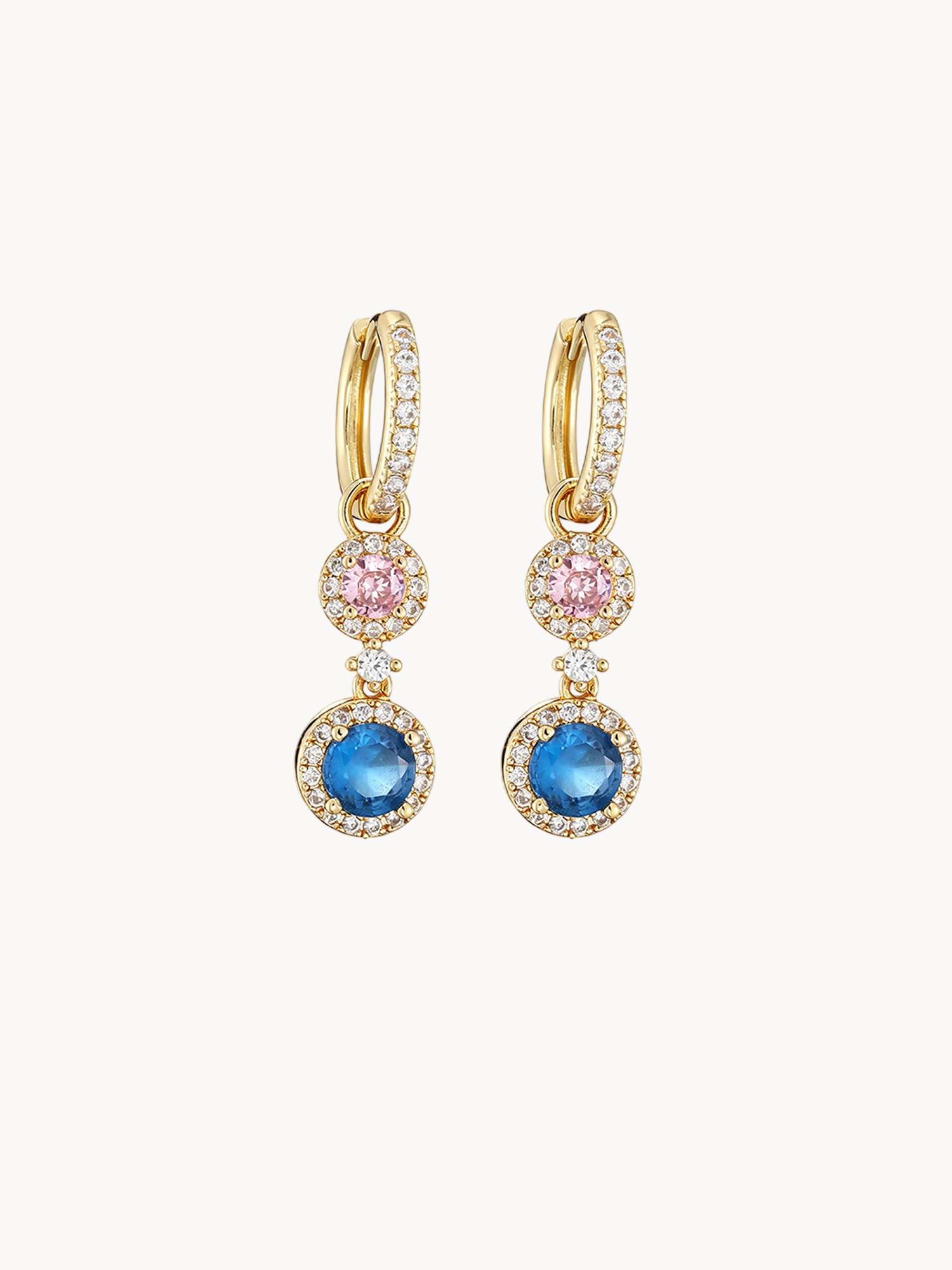 Iris Blue & Pink Earrings