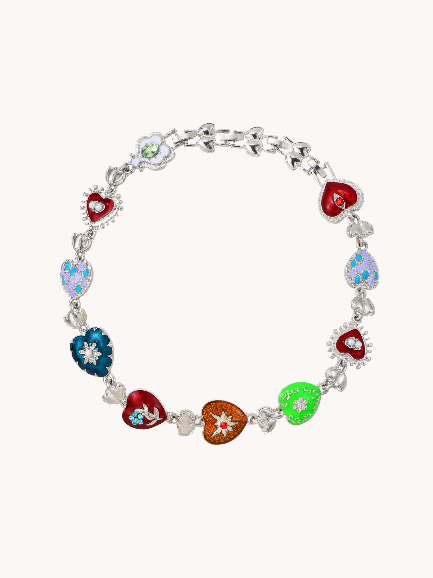 Marcia Vintage Heart Silver Necklace