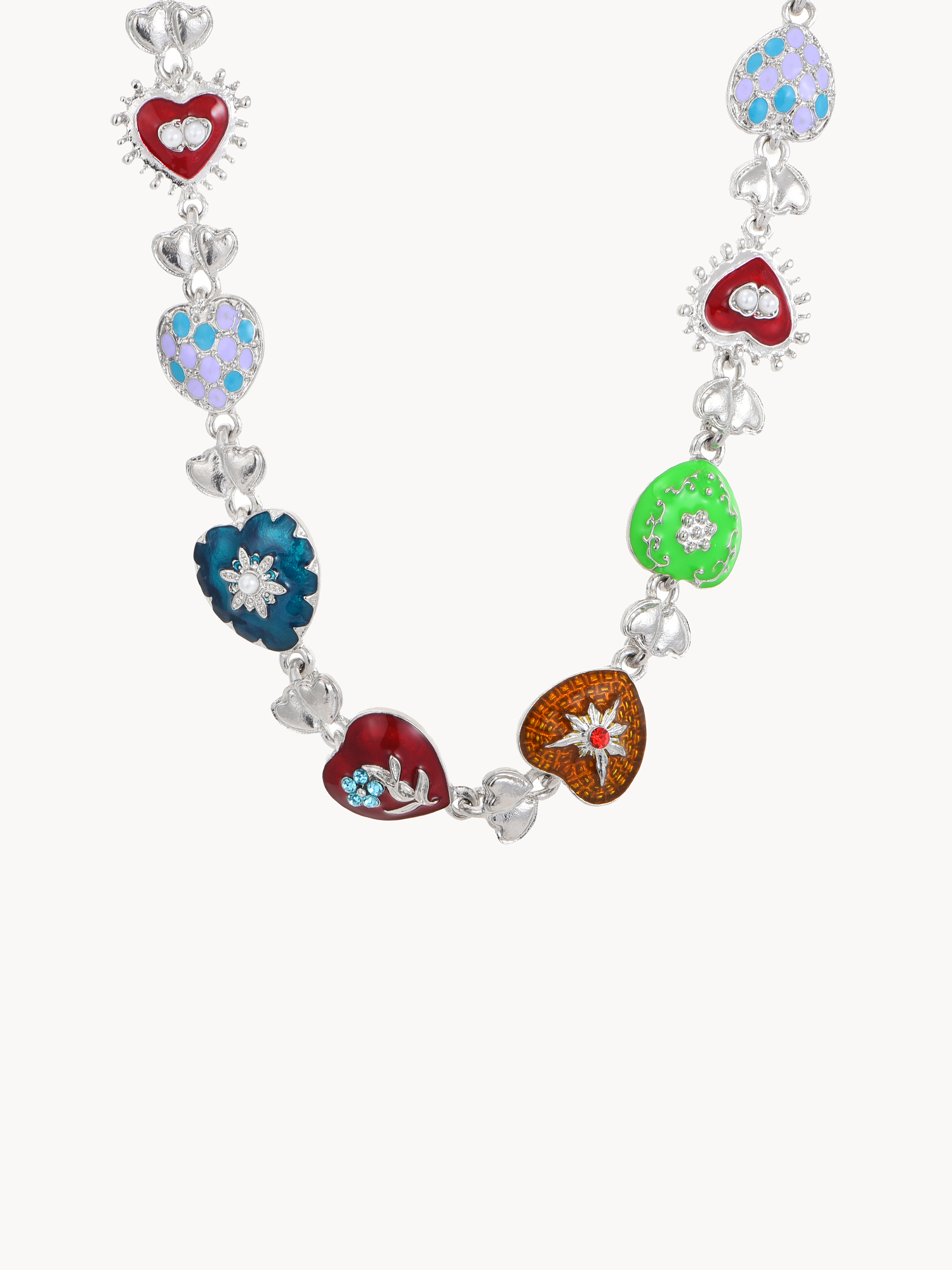 Marcia Vintage Heart Silver Necklace - Kuri Jewelry