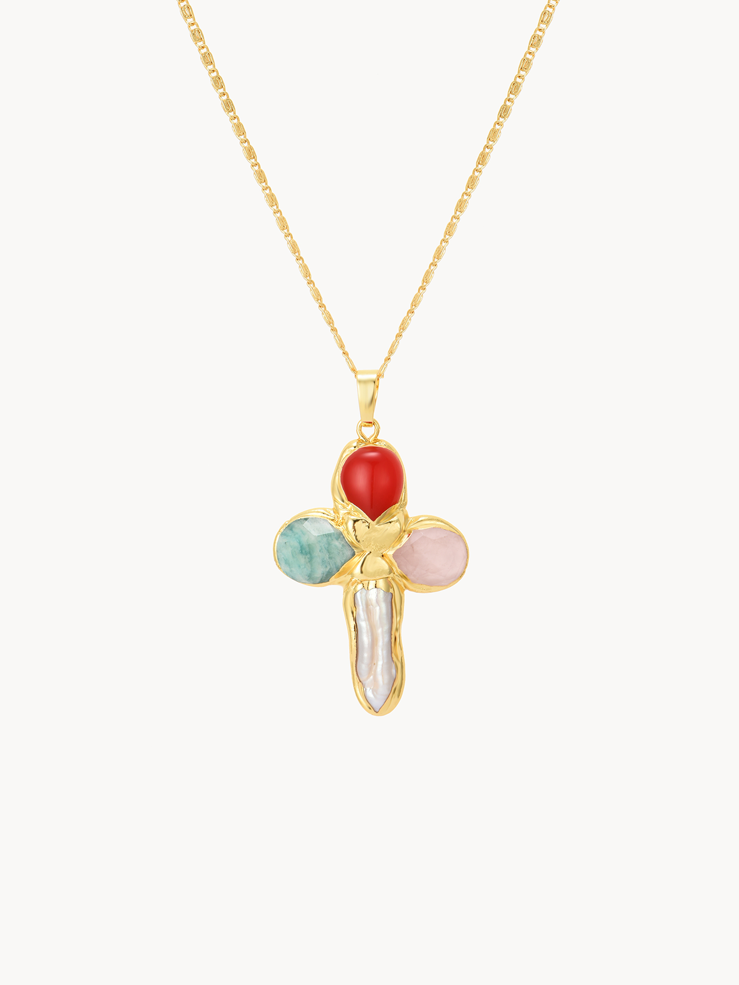 Dolores Colored Cross Necklace