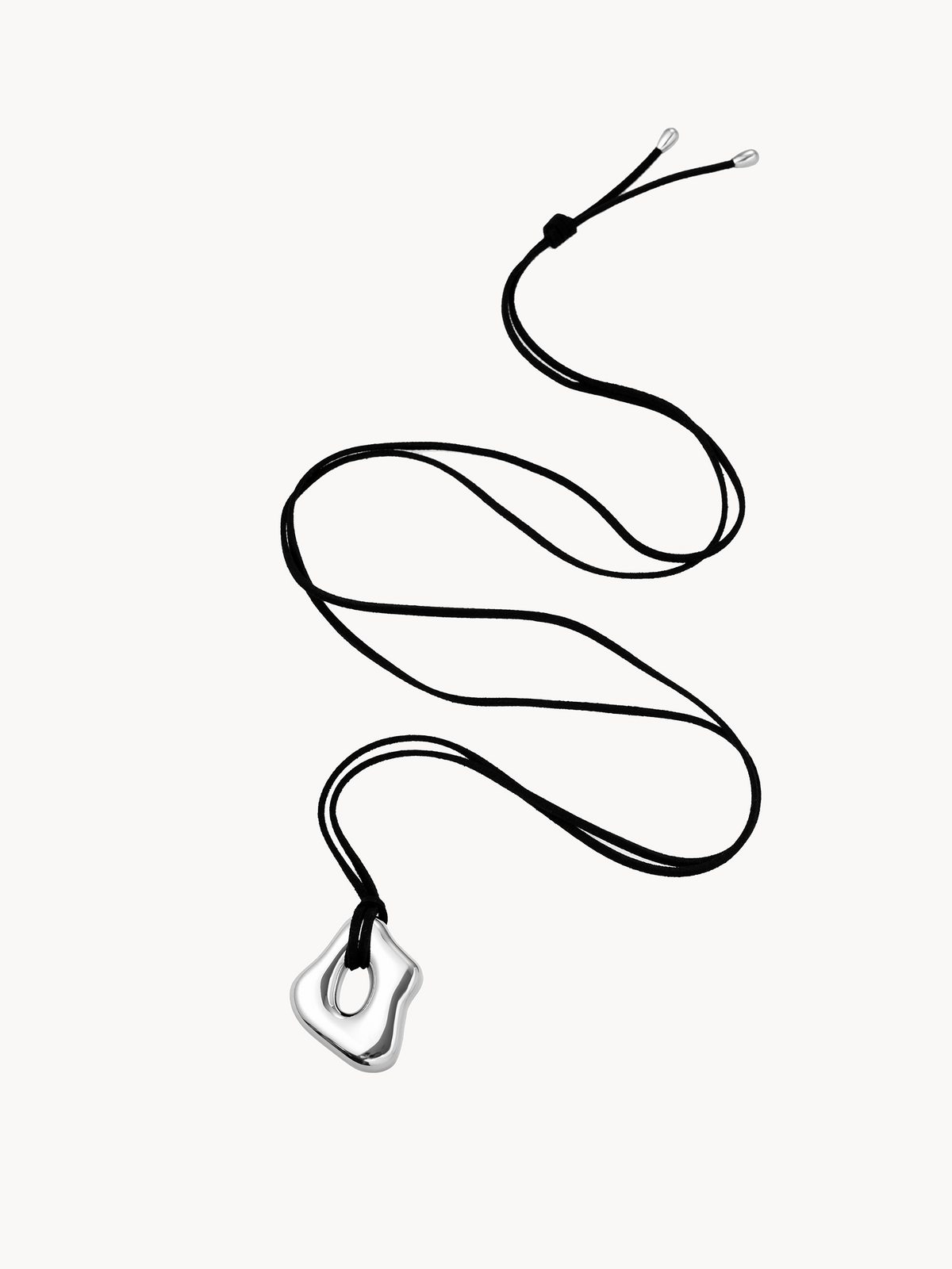 Celeste Silver Cord Necklace