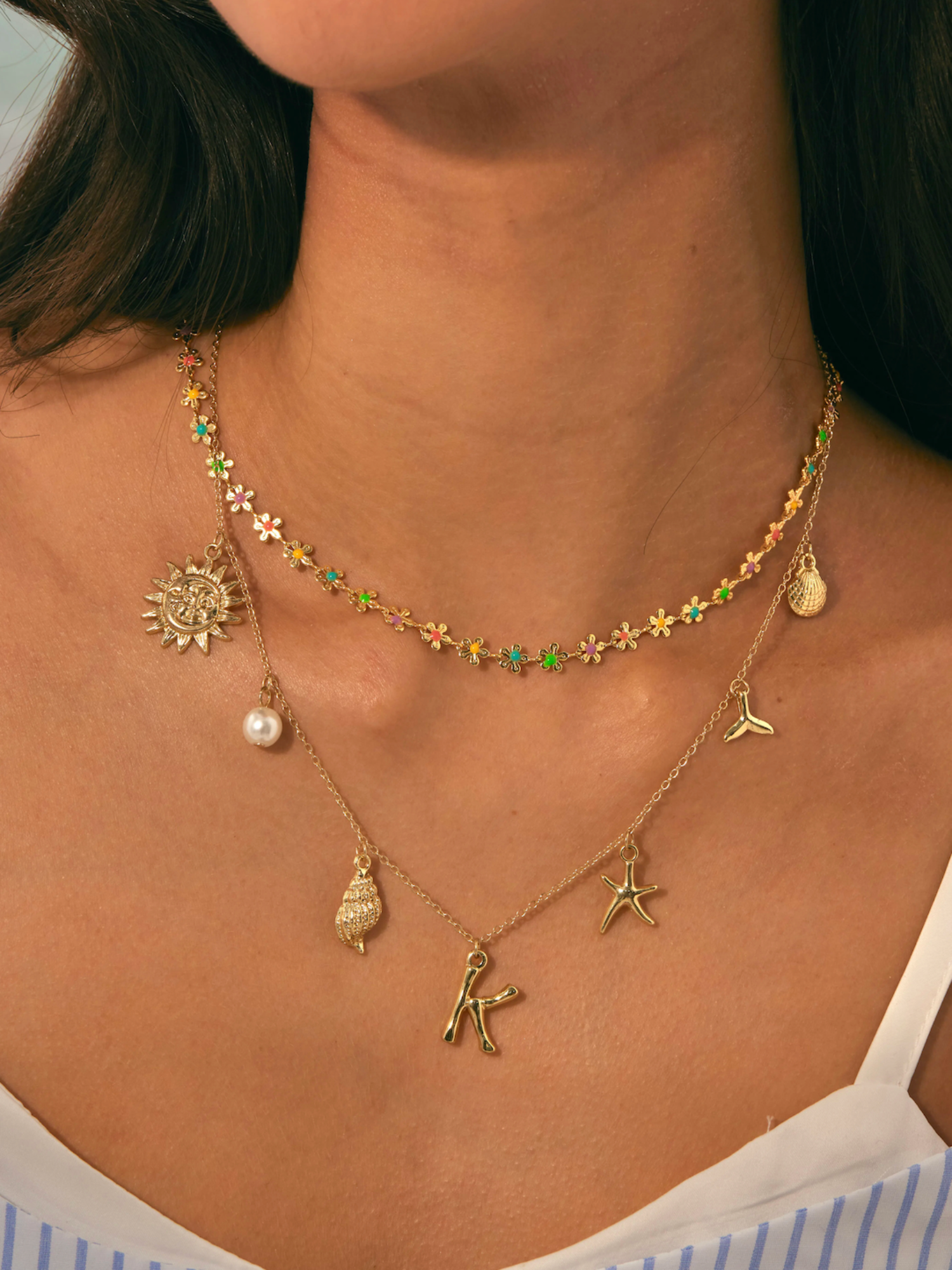 Marina Alphabet Necklace - Kuri Jewelry