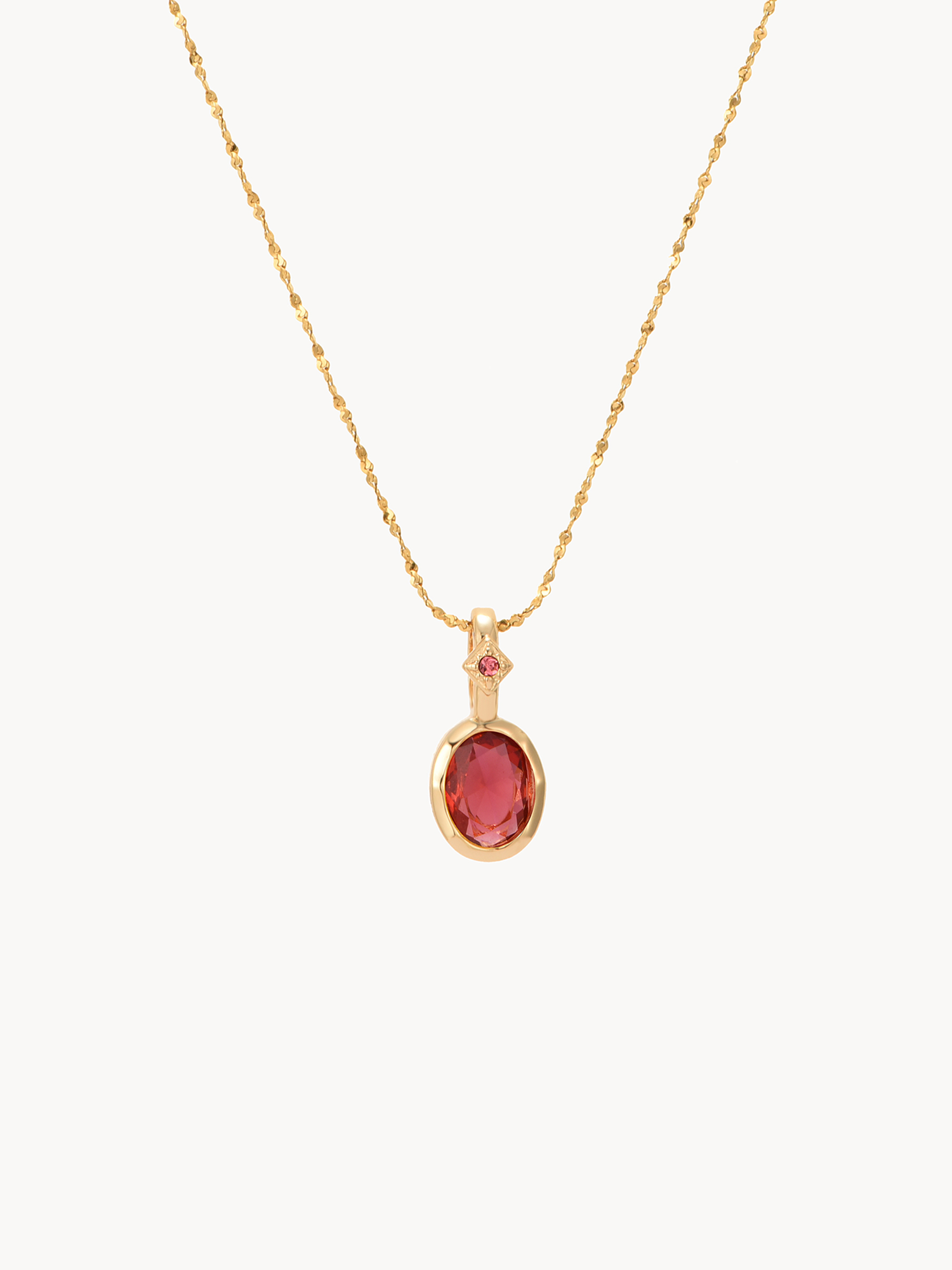 July Birthstone Ruby Necklace