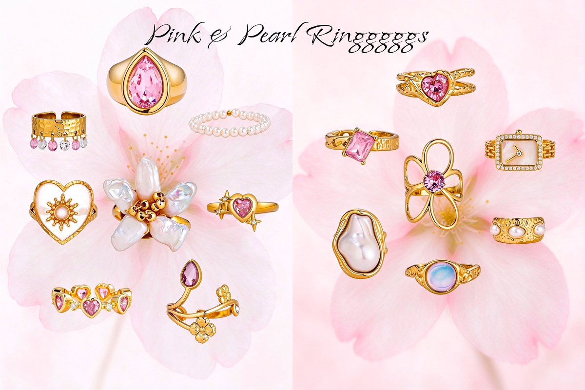 Pink & Pearl Rings