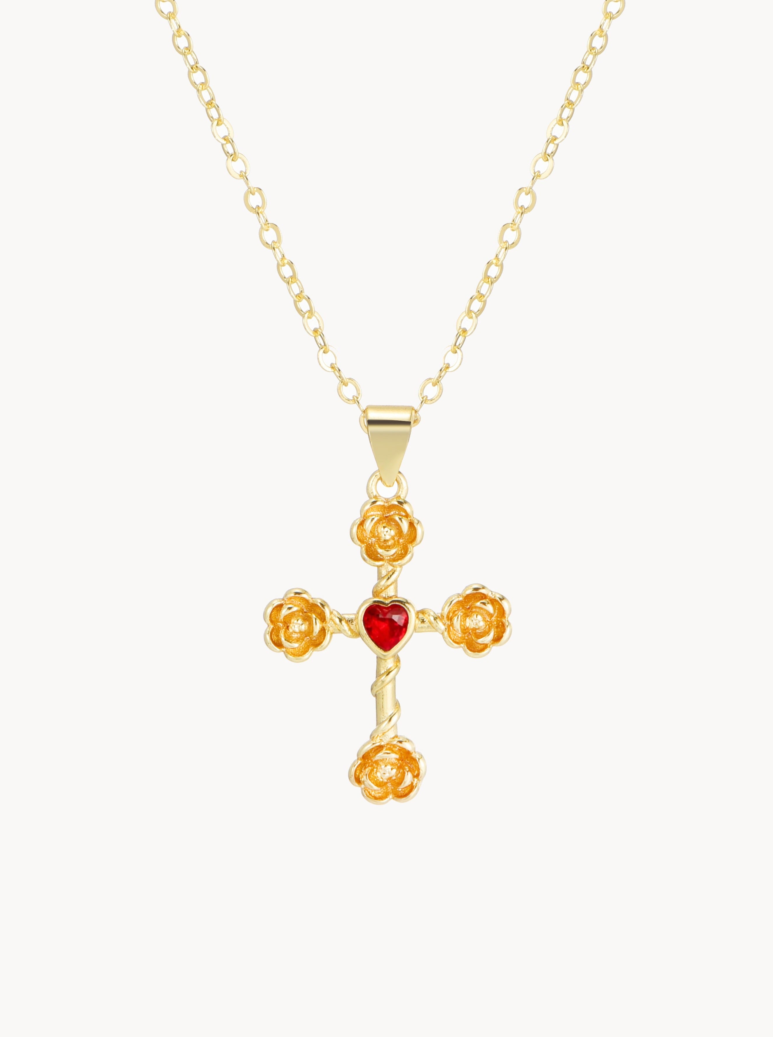Marian Rose Heart Necklace