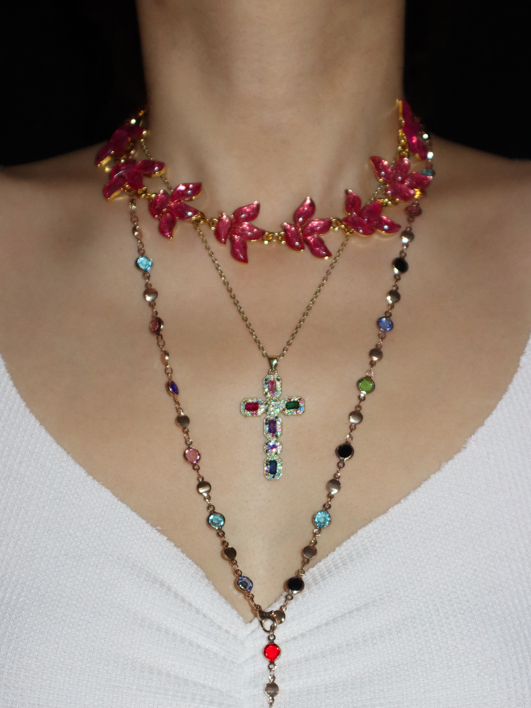 Maureen Pink Petals Necklace