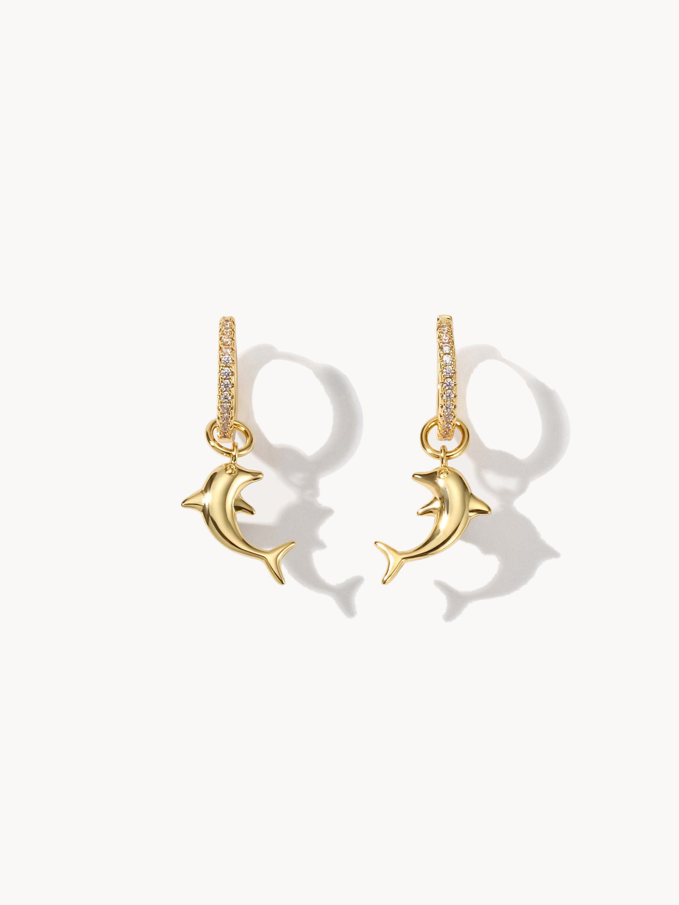 Hilda Dolphin Golden Earrings