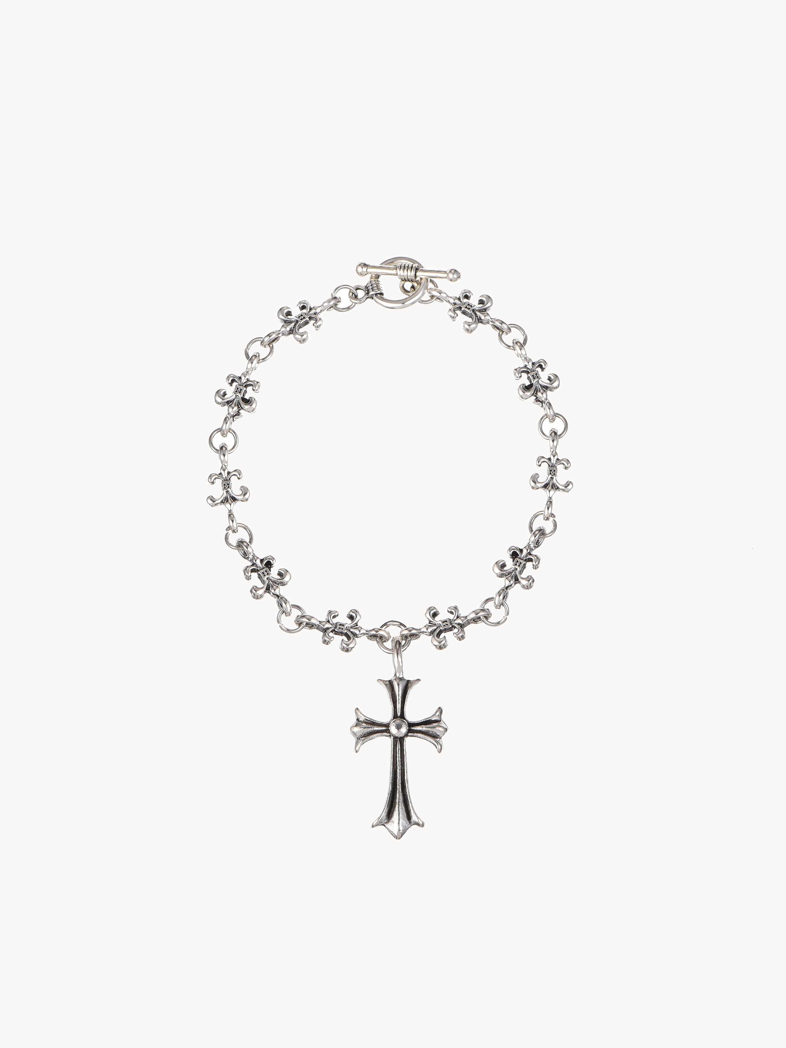 Goth Silver Cross Bracelet I