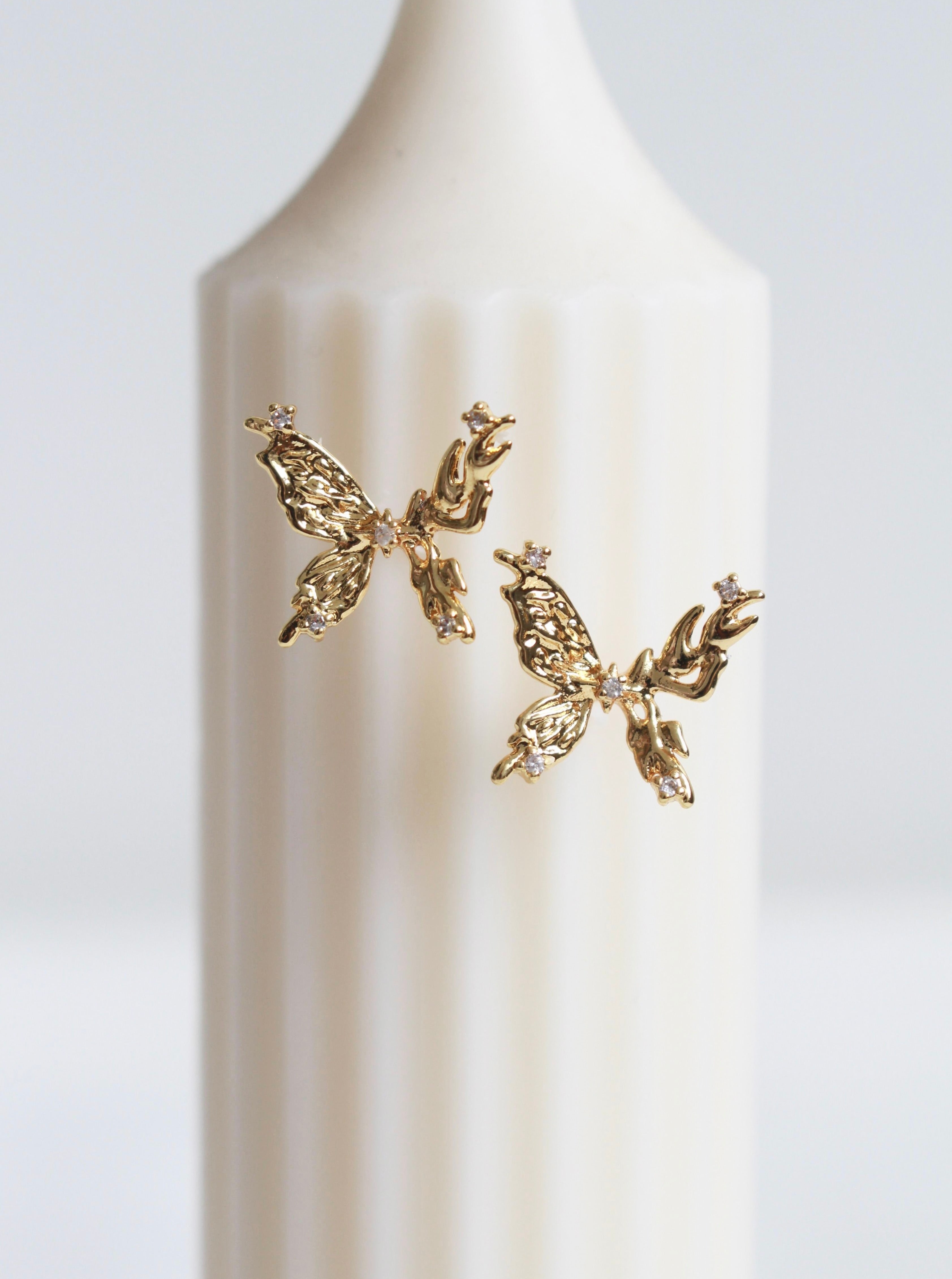 Stella Golden Butterfly Earrings
