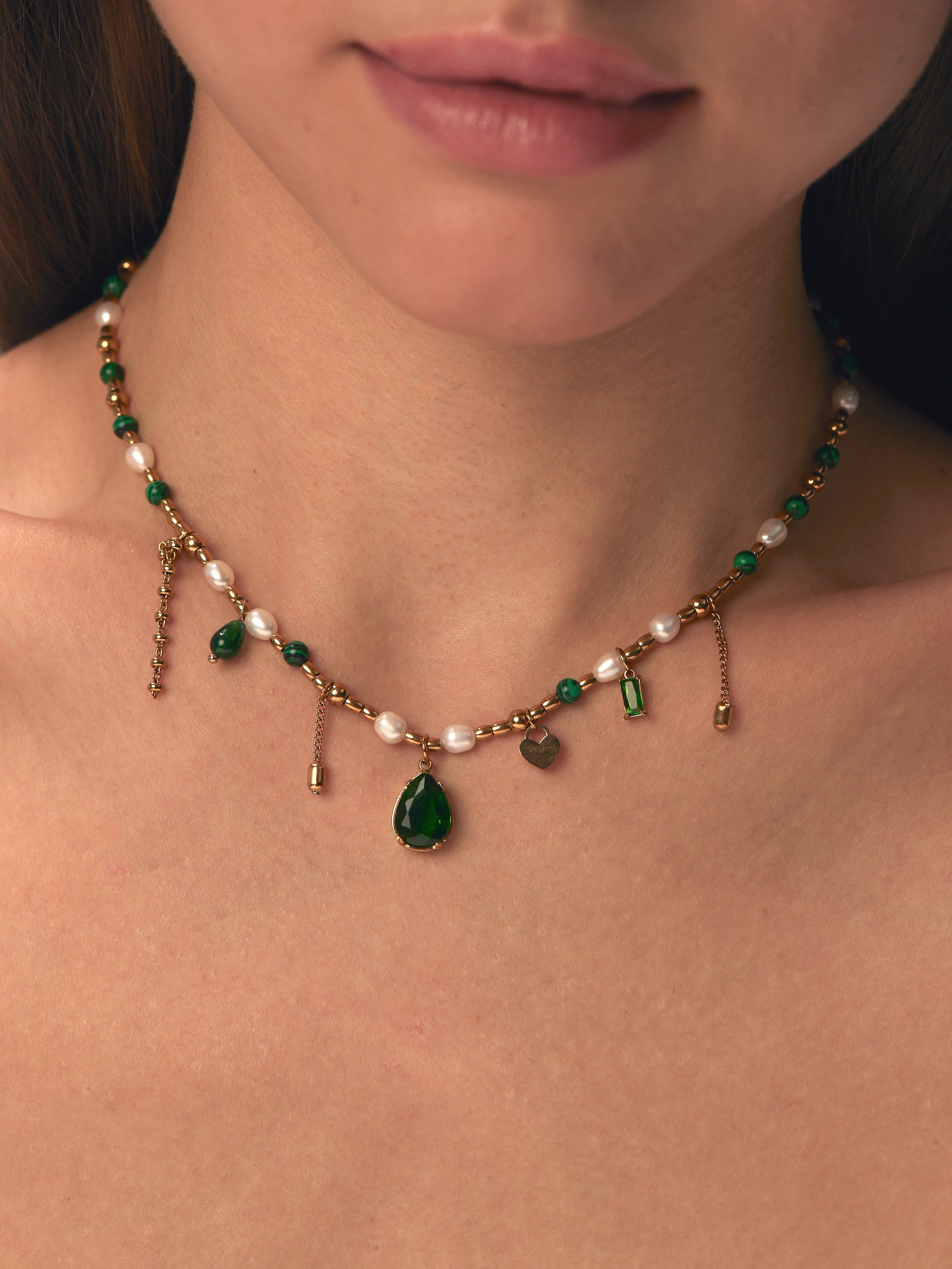 Diana Evergreen Pearl Necklace