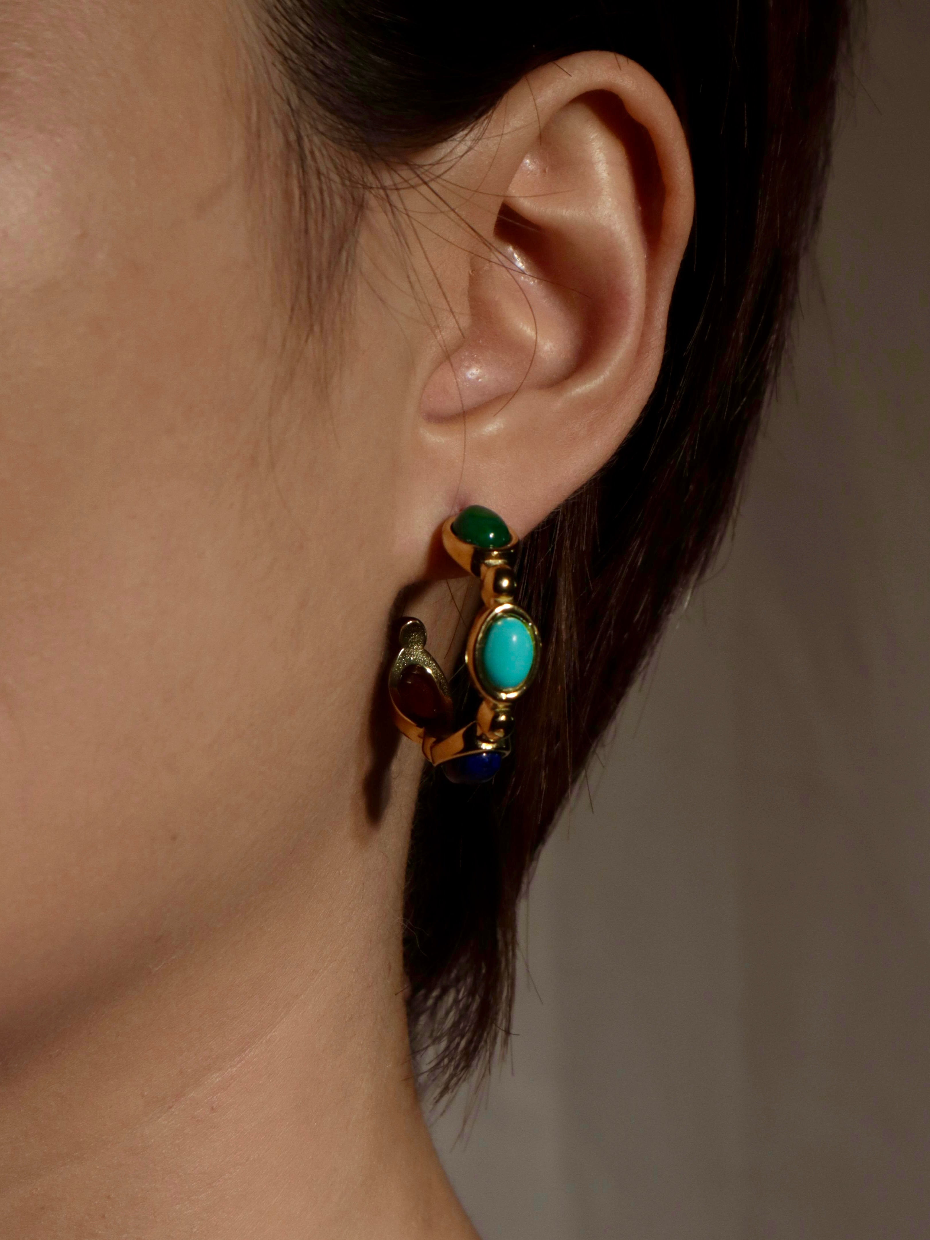 Eliza Colored Stone Earrings