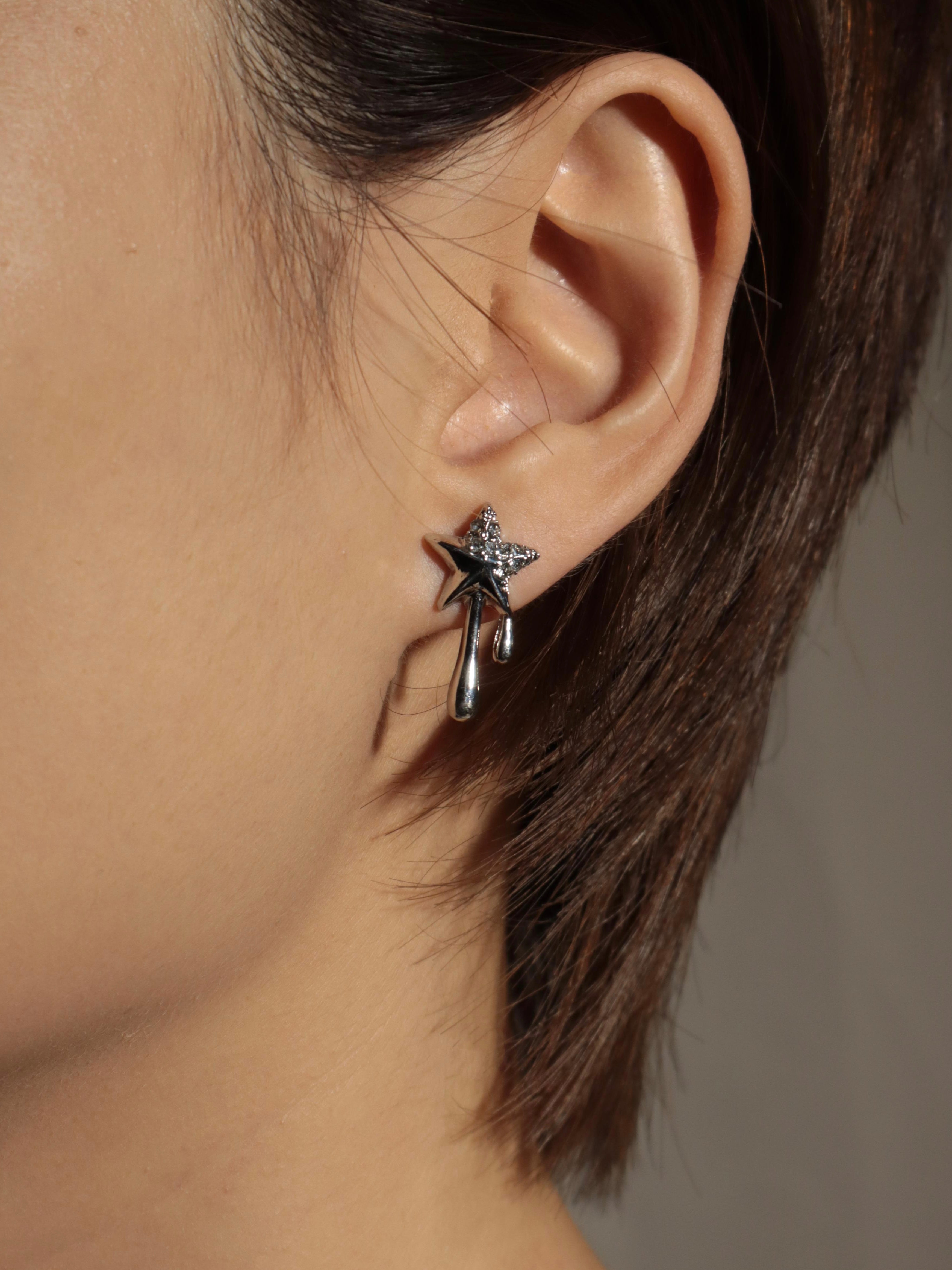 Aurora Lava Star Earrings