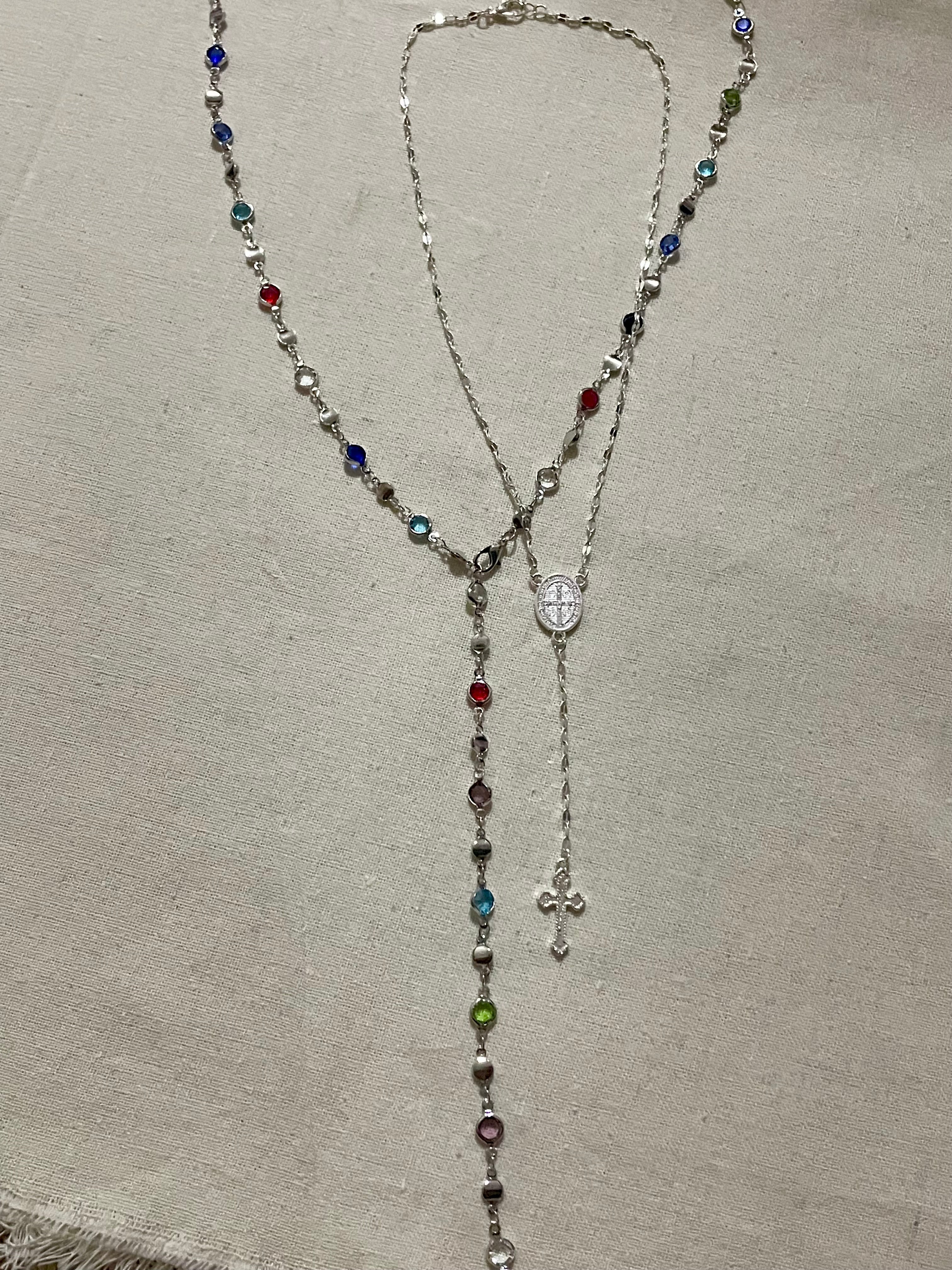 Gloria Cross Lariat Necklace