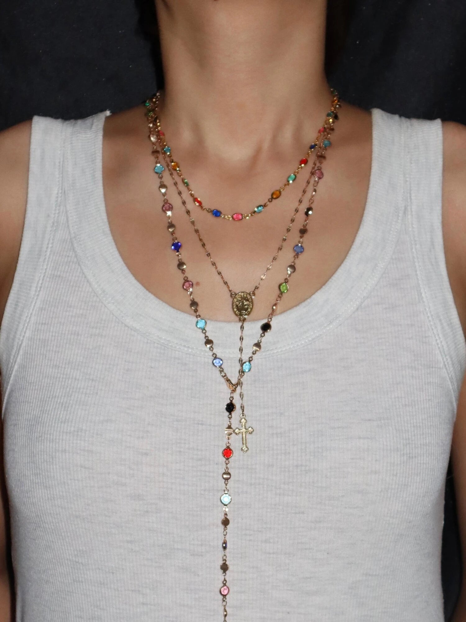 Jolie Colorful Lariat Necklace - Kuri Jewelry