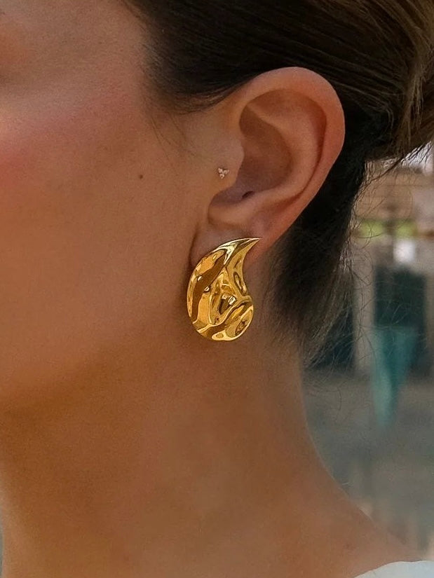 Stacey Waterdrop Golden Earrings