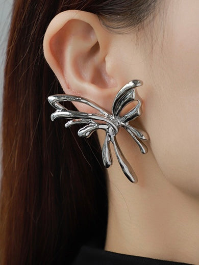 Lava Silver Butterfly Earrings