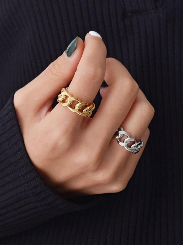 Golden Chain Ring - Kuri Jewelry