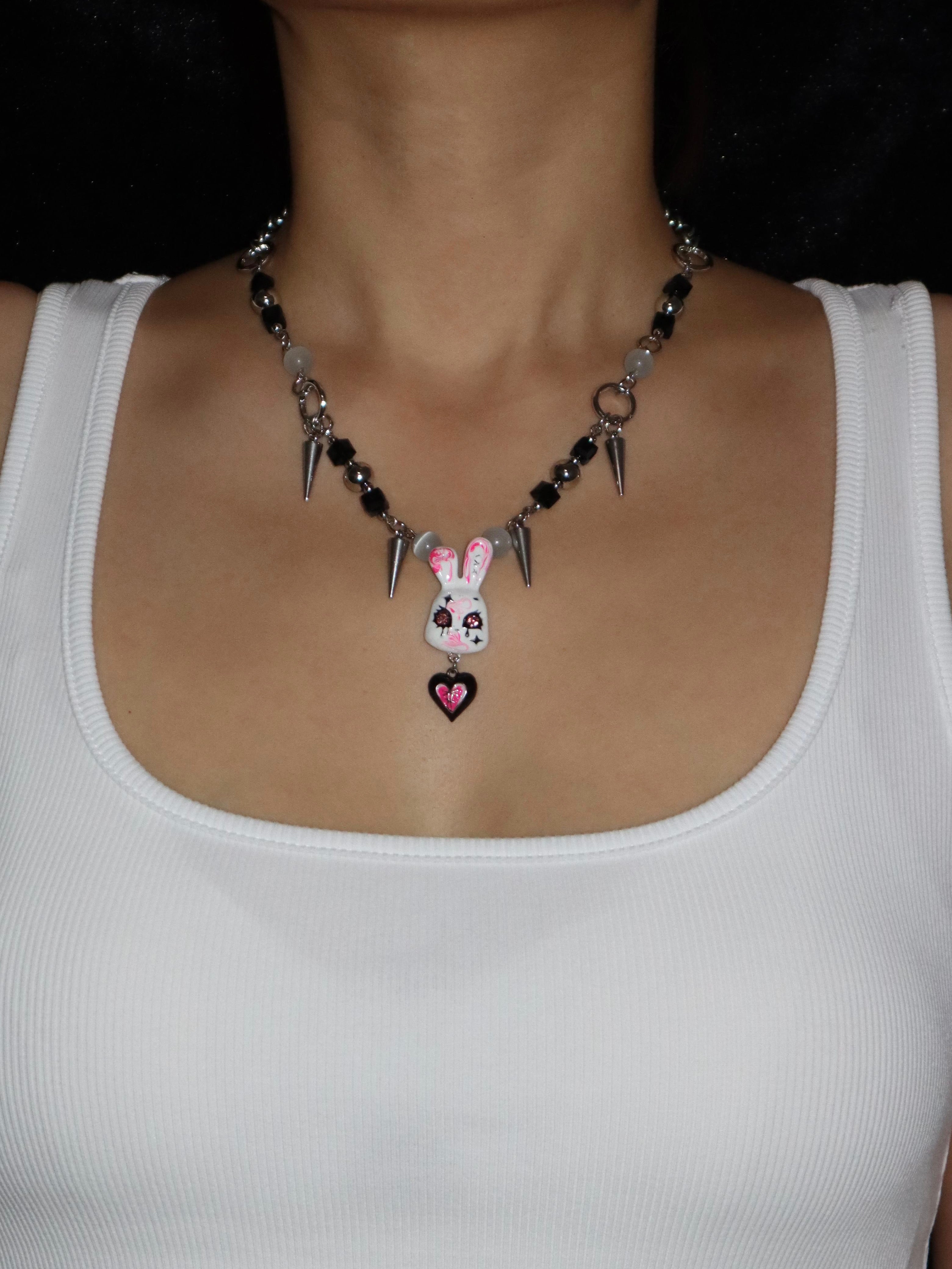 Kay Evil Bunny Heart Necklace