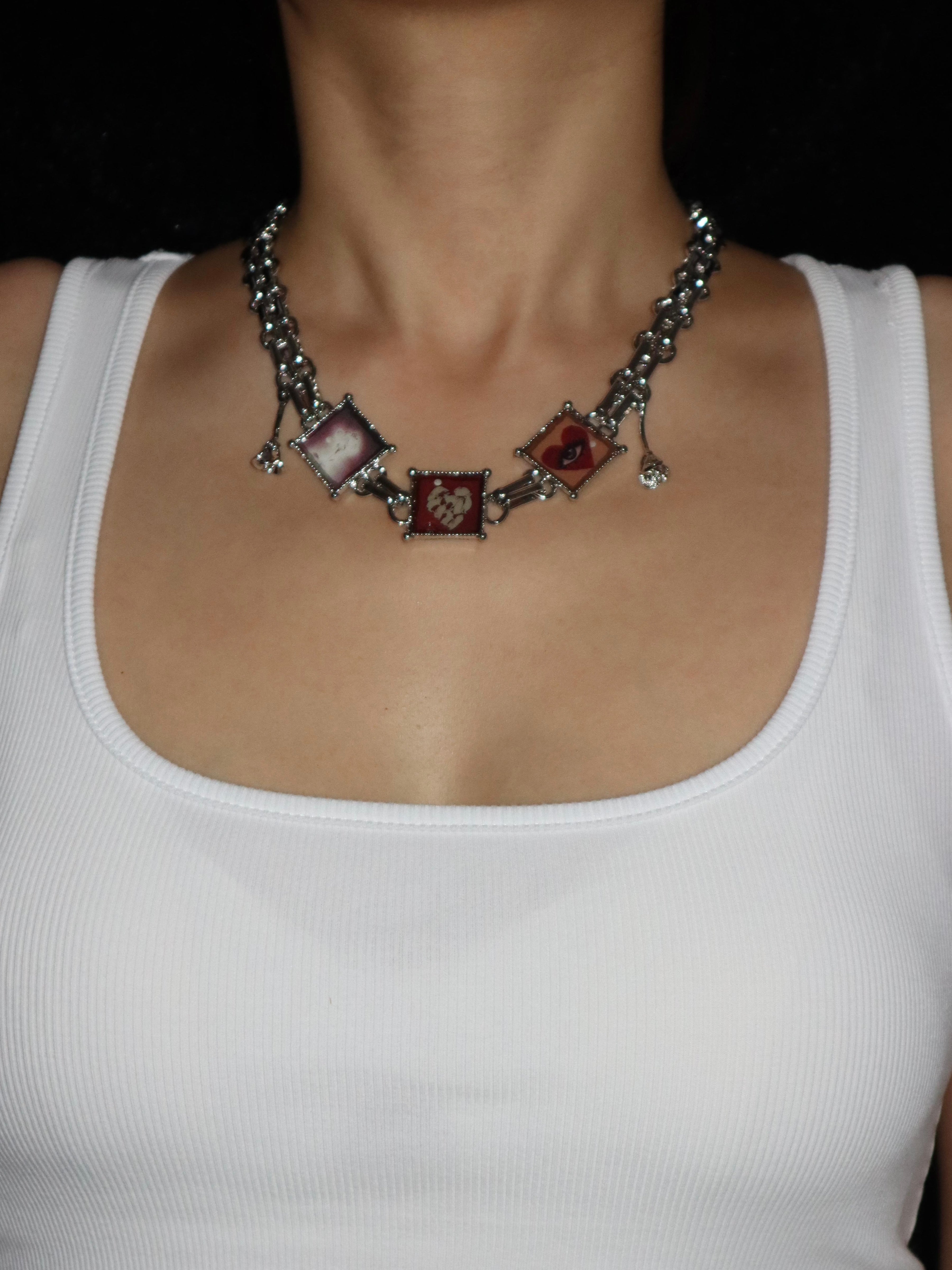 Barbara Y2K Painting Necklace