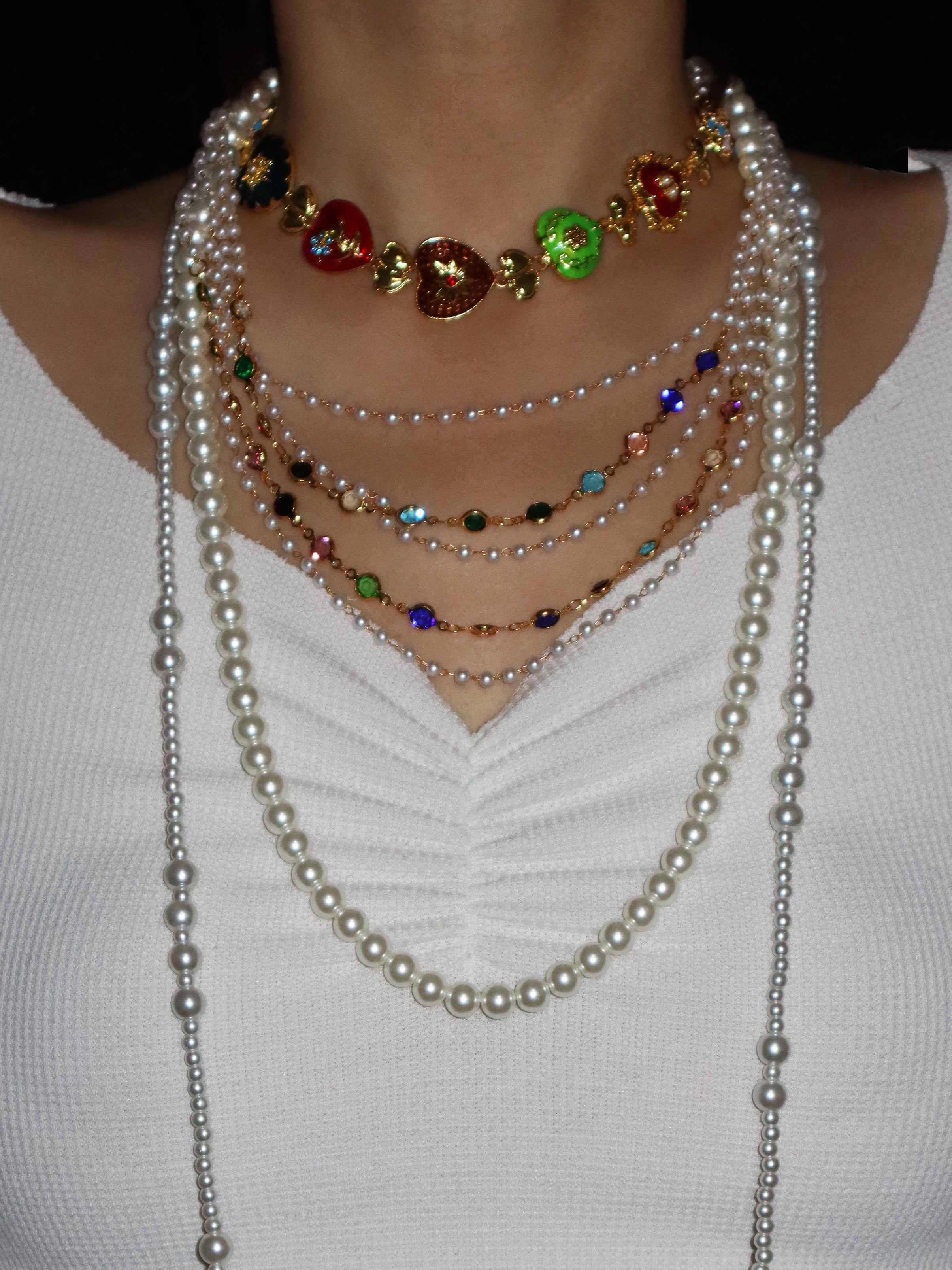 Louise XL Pearl Long Chain Necklace