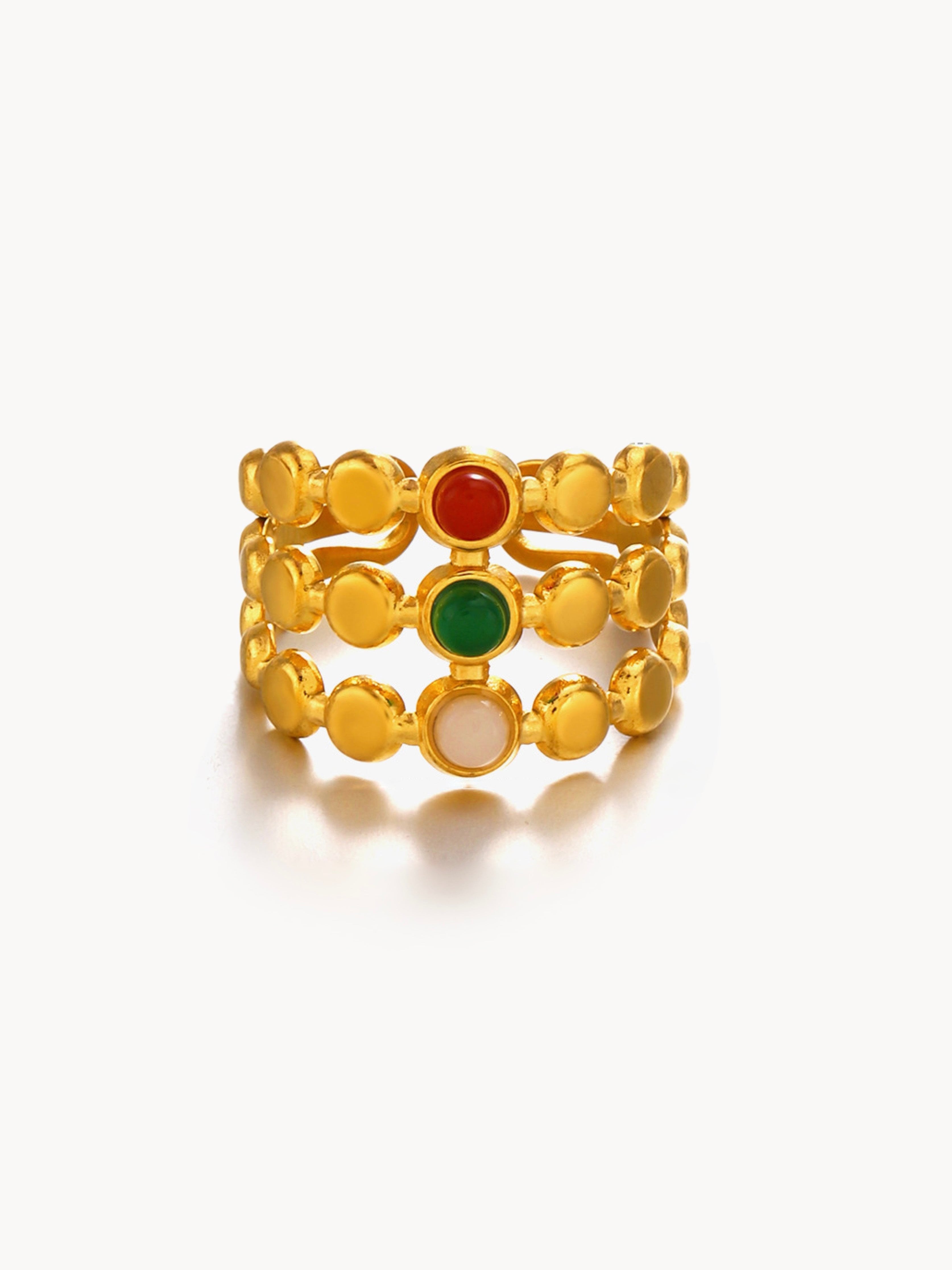 Bess Xmas Colored Golden Ring