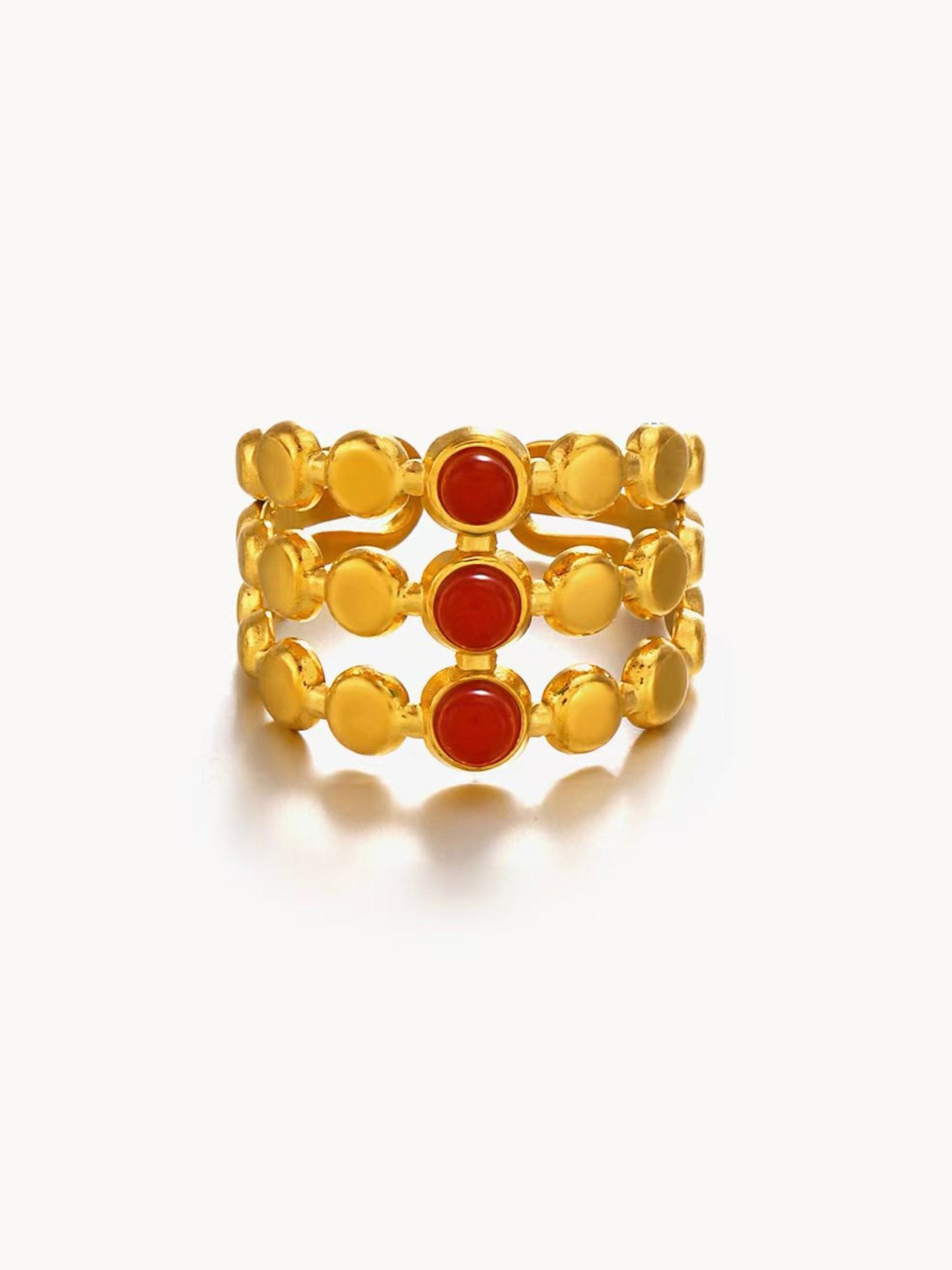 Bess Xmas Red Golden Ring