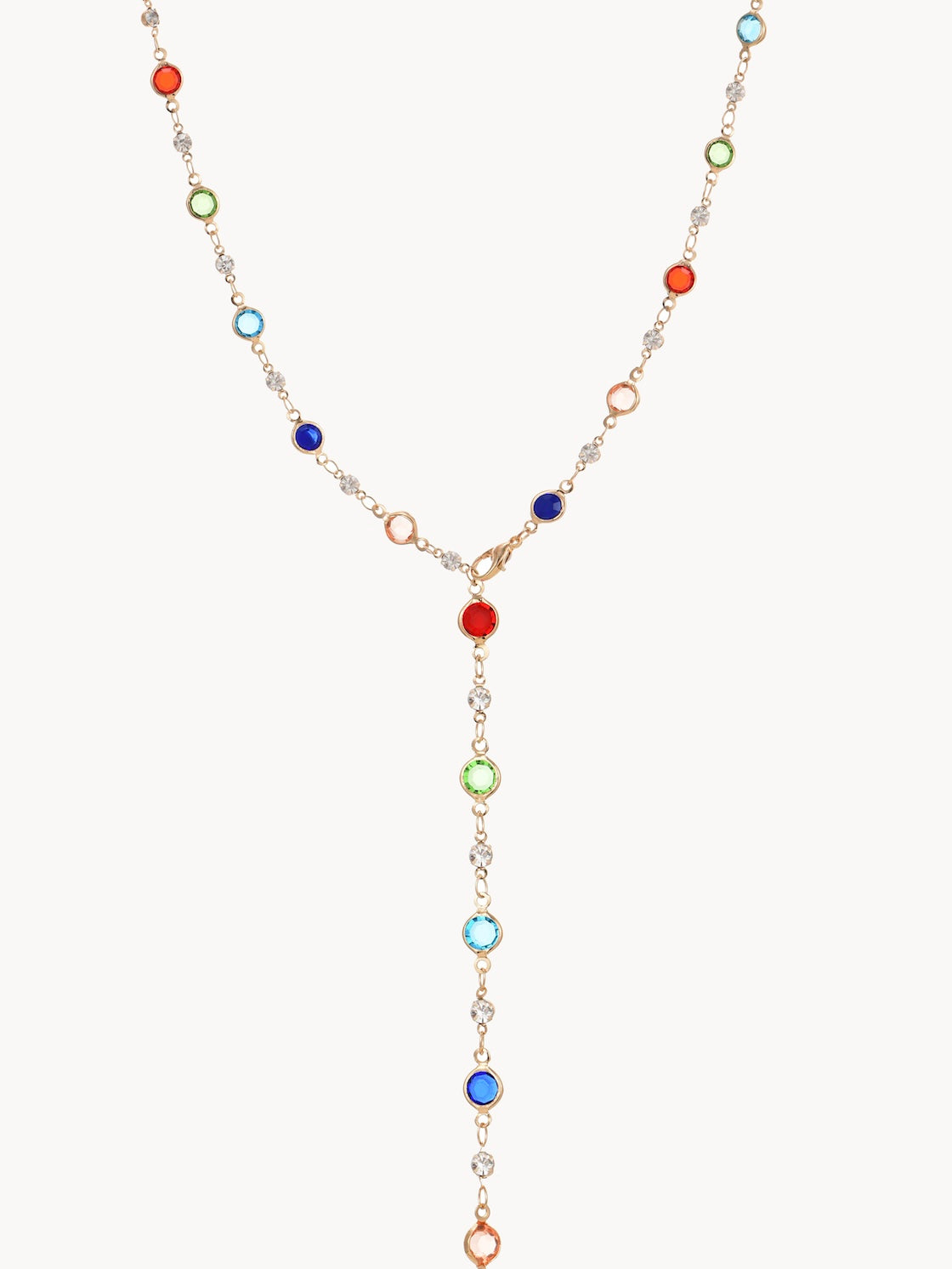 Jolie Colorful Lariat Necklace