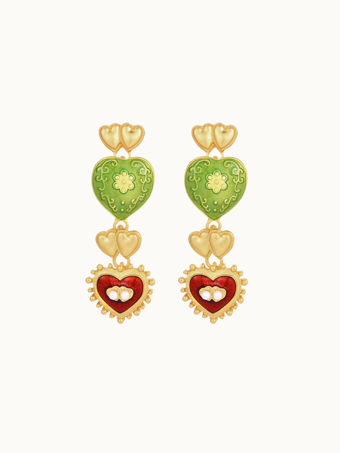 Marcia Vintage Heart Earrings