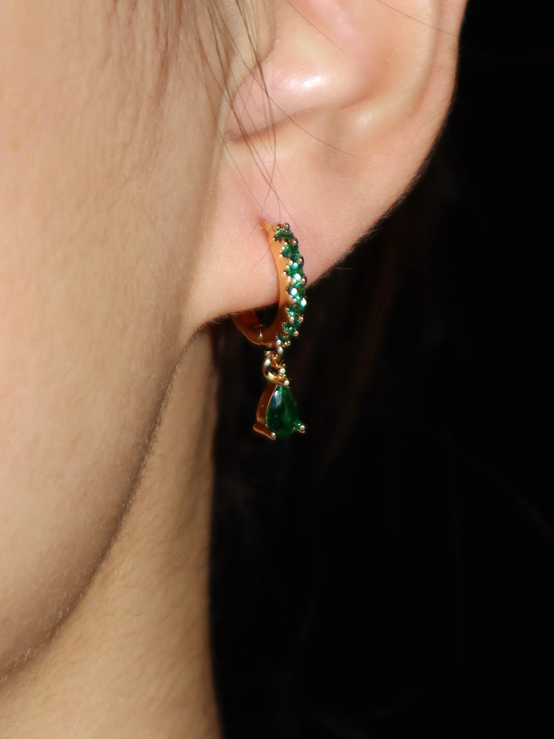 Emerald Green Waterdrop Earrings