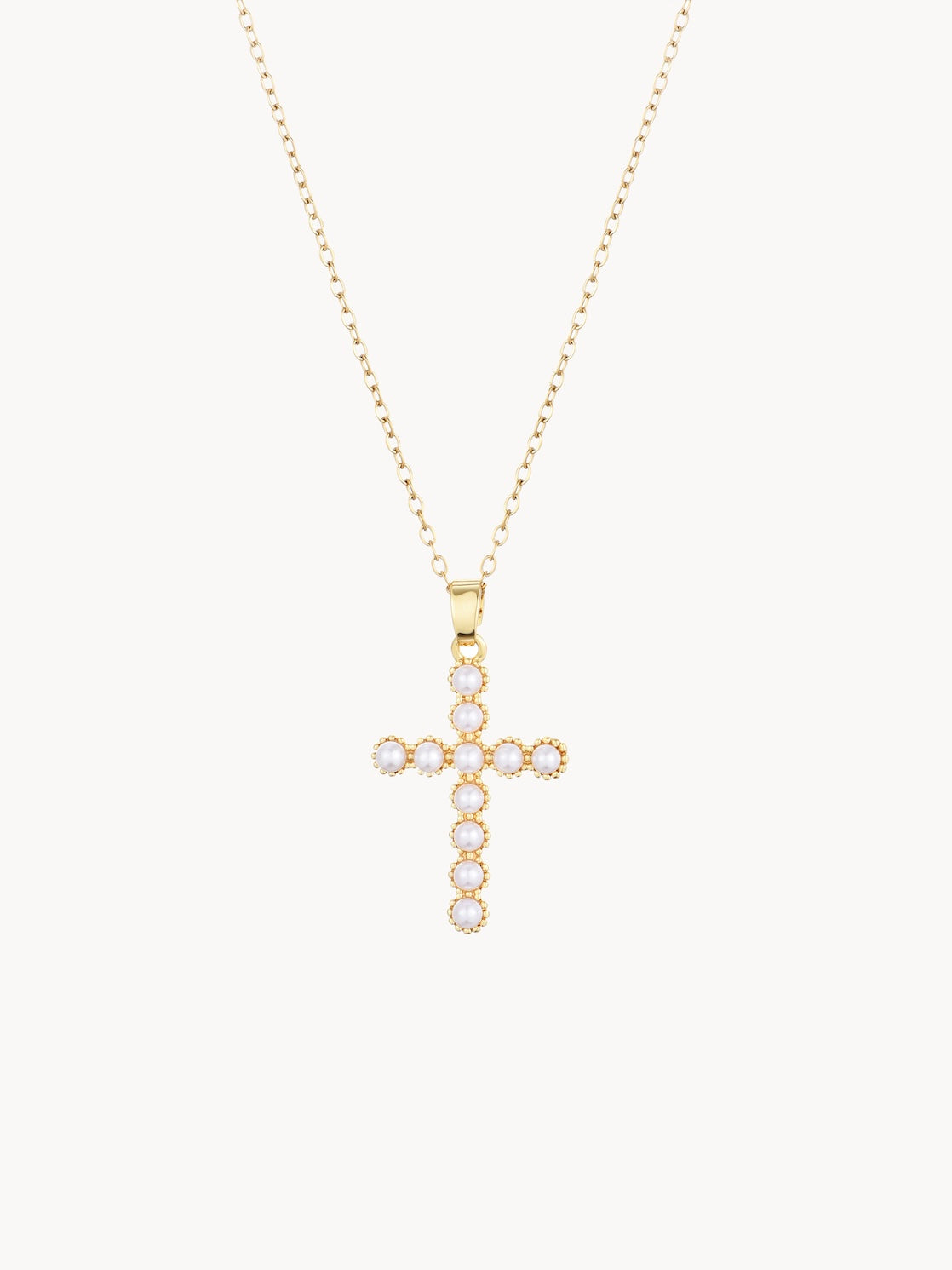 Fay Pearl Cross Necklace