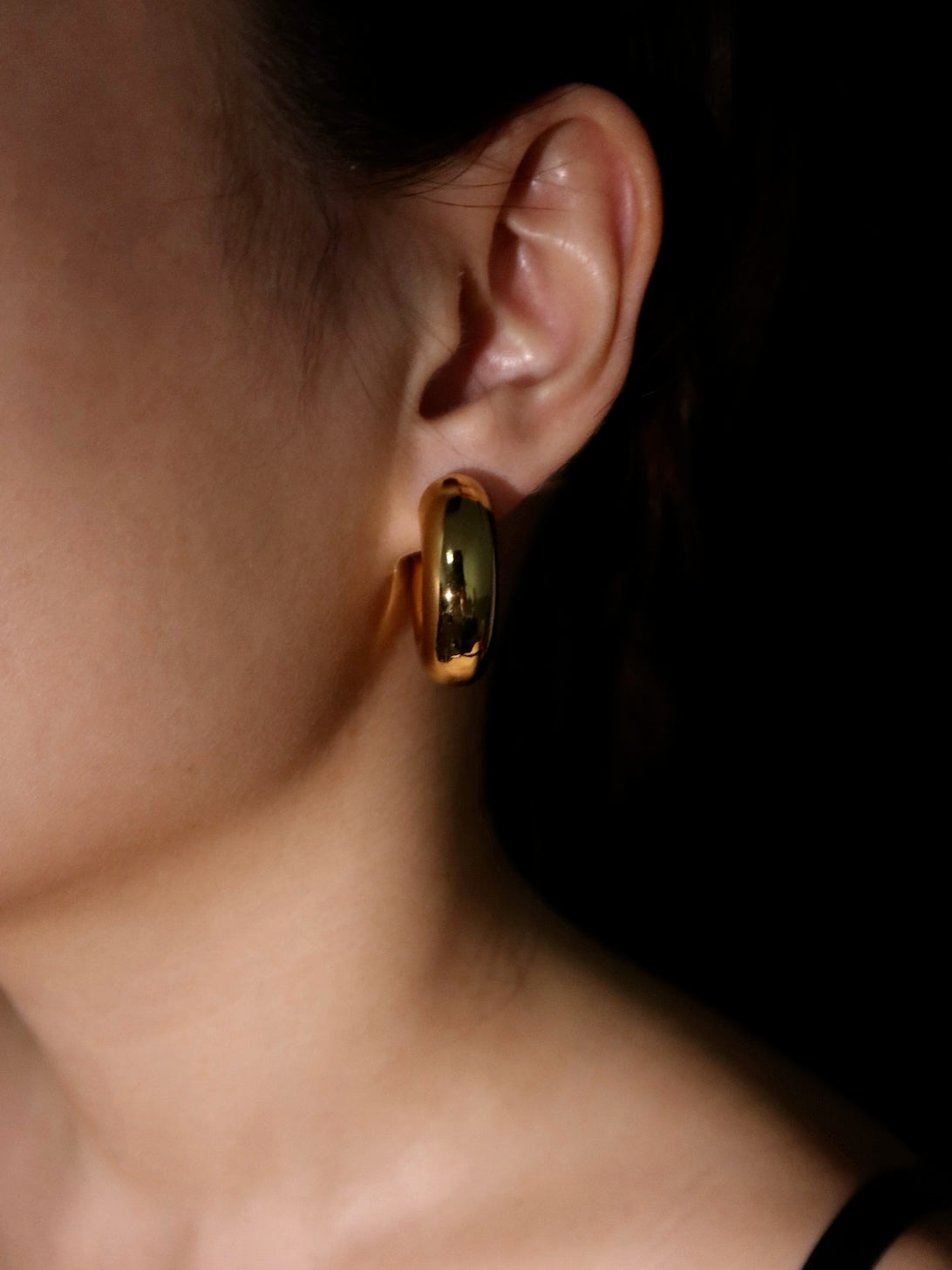 Chunky Golden Hoop Earrings