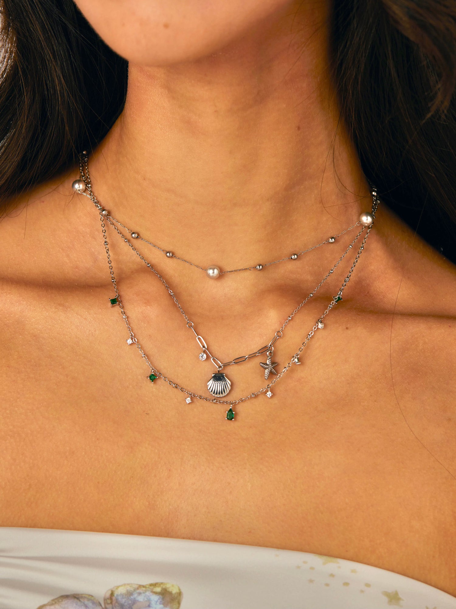 Industrial Grey Glass Pearl Necklace - Kuri Jewelry